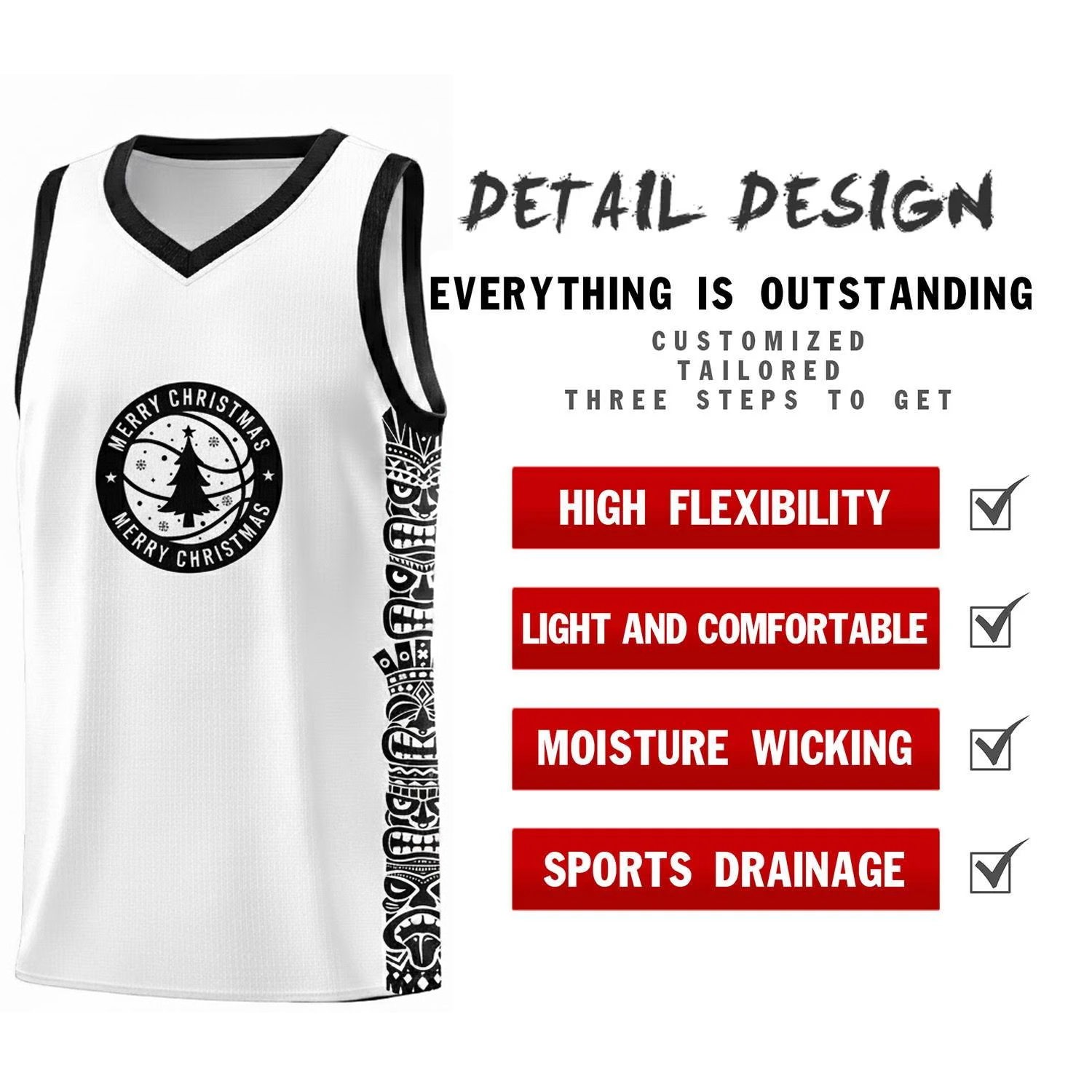 Custom Christmas Brooklyn White Black Personalized Indians Pattern Sets Sports Uniform Basketball Jersey