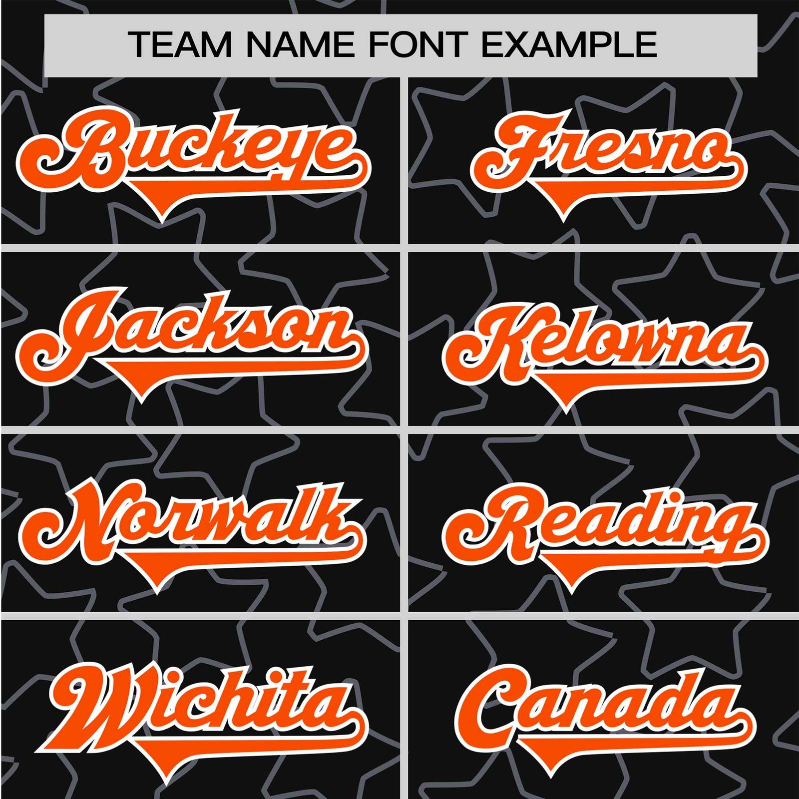 Custom Star Black Orange Baseball Jersey Button Down Shirt Personalized for Adults/Youth