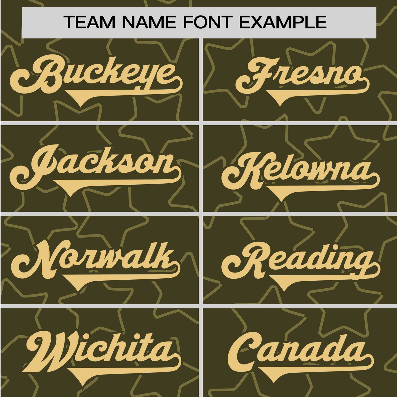 Custom Star Olive Green Gold Baseball Jersey Button Down Shirt Personalized for Adults/Youth