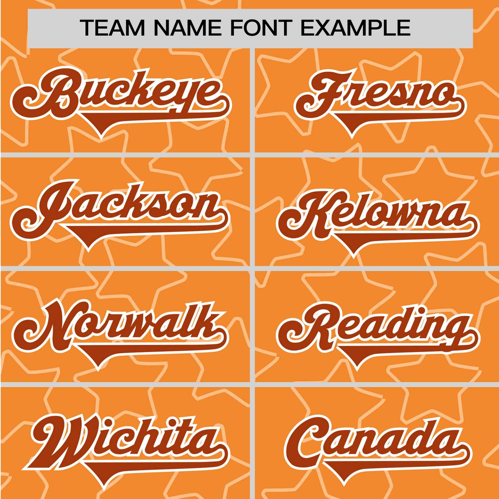 Custom Star Orange Red Baseball Jersey Button Down Shirt Personalized for Adults/Youth