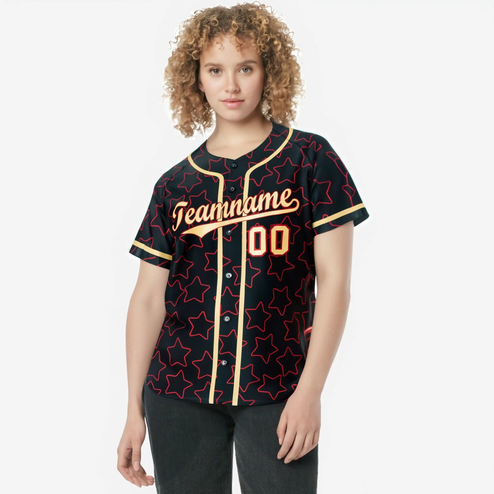 Custom Star Black Purple-White Baseball Jersey Button Down Shirt Personalized for Adults/Youth