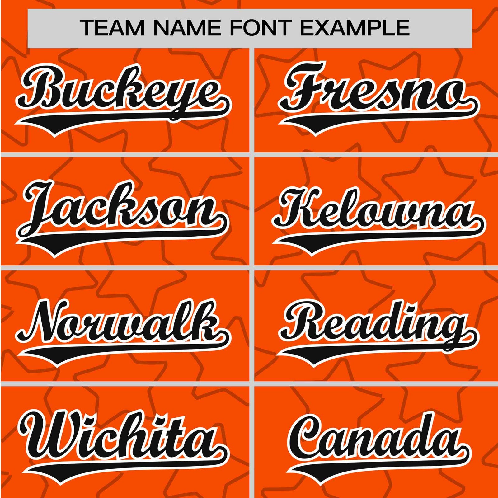 Custom Star Orange Black Baseball Jersey Button Down Shirt Personalized for Adults/Youth