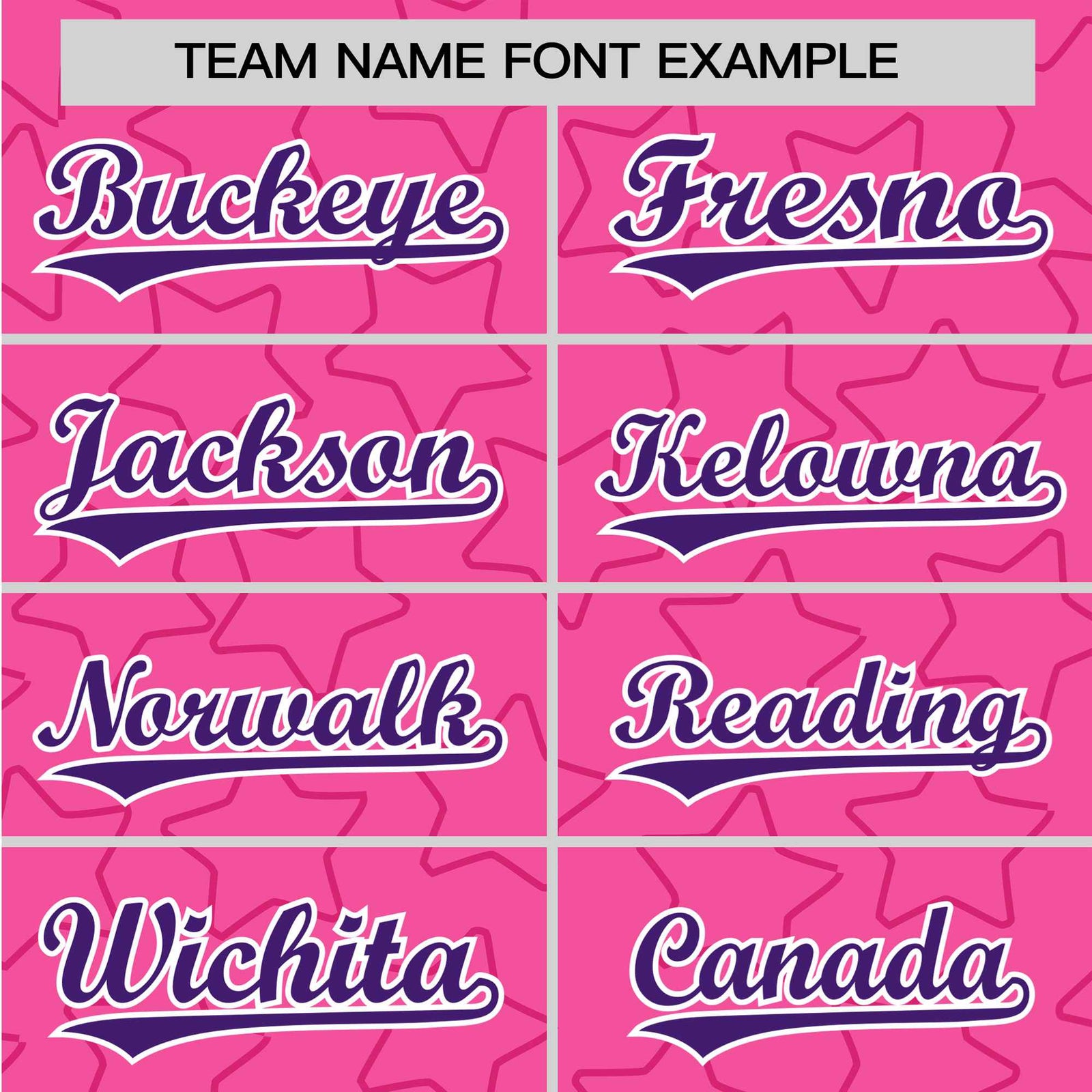 Custom Star Pink Purple Baseball Jersey Button Down Shirt Personalized for Adults/Youth