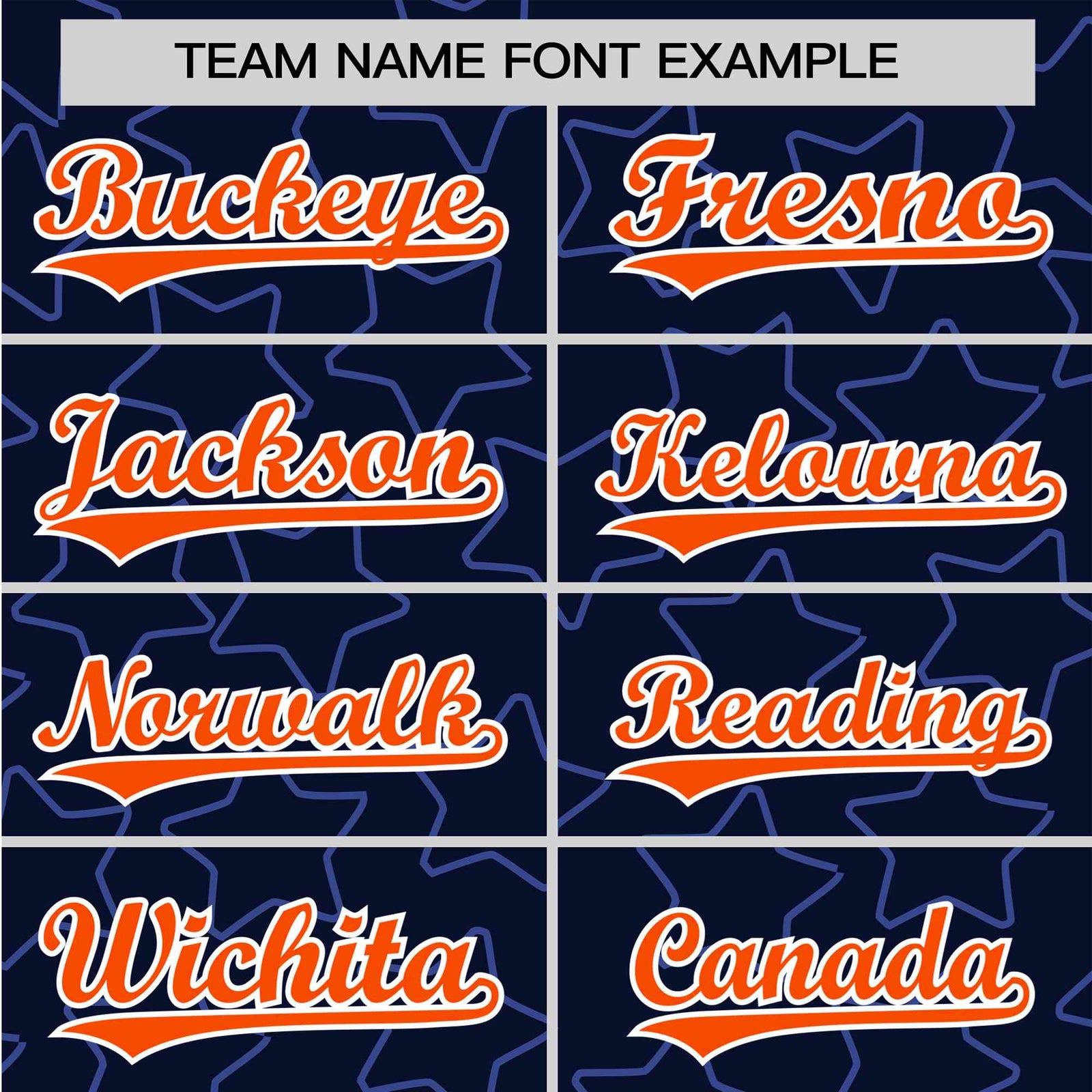 Custom Star Navy Blue Orange Baseball Jersey Button Down Shirt Personalized for Adults/Youth