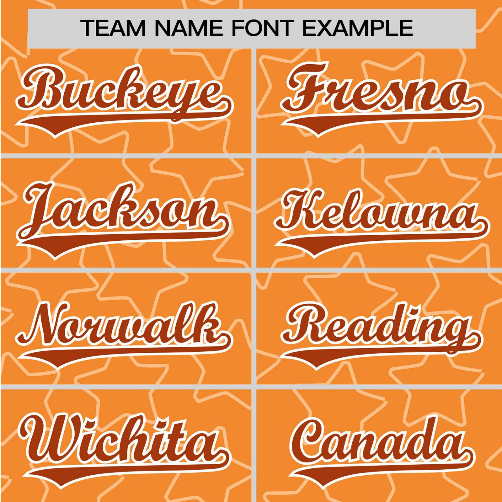 Custom Star Orange Red Baseball Jersey Button Down Shirt Personalized for Adults/Youth