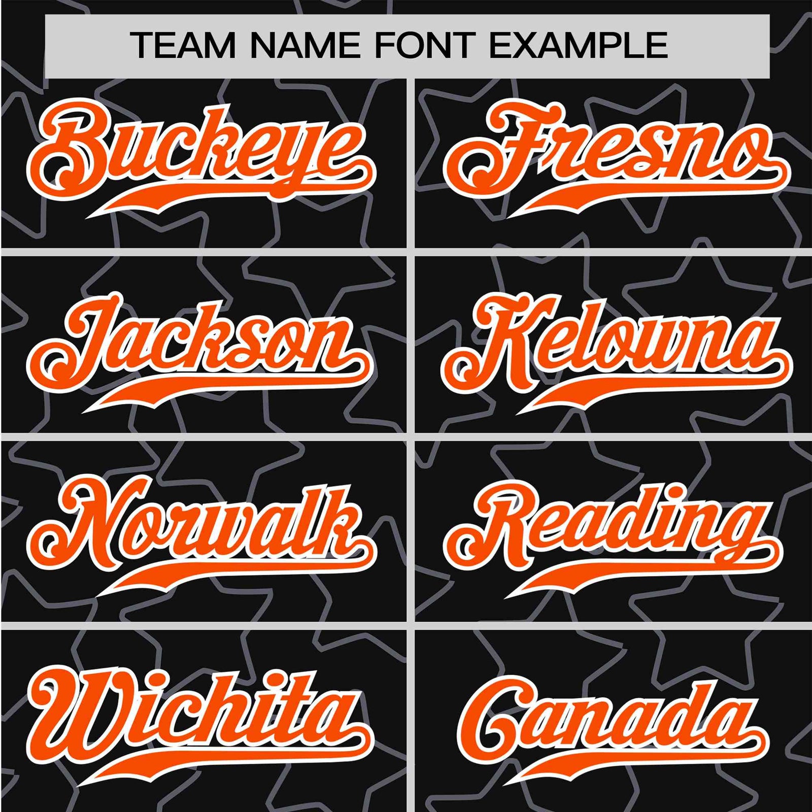 Custom Star Black Orange Baseball Jersey Button Down Shirt Personalized for Adults/Youth