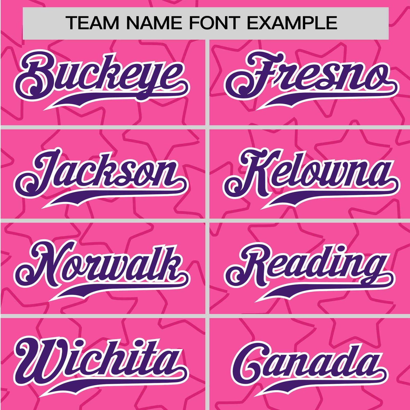 Custom Star Pink Purple Baseball Jersey Button Down Shirt Personalized for Adults/Youth