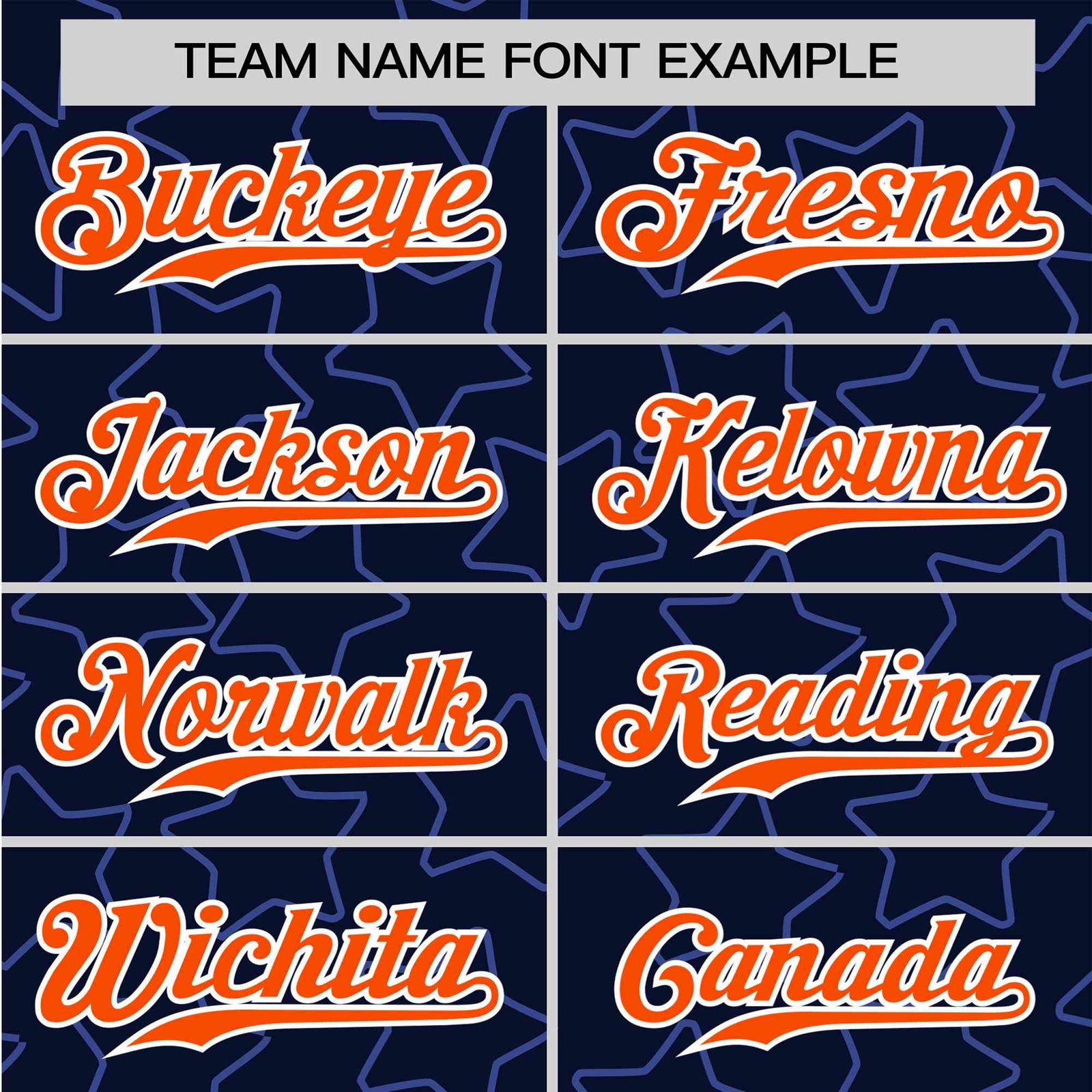 Custom Star Navy Blue Orange Baseball Jersey Button Down Shirt Personalized for Adults/Youth