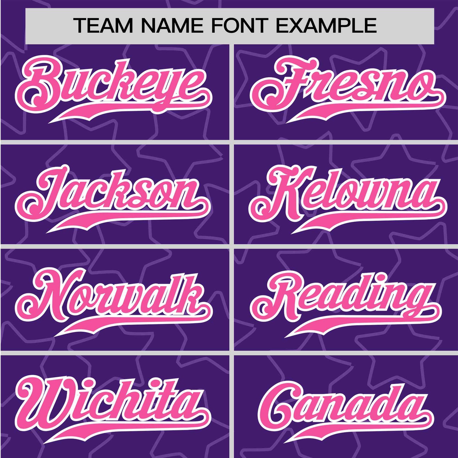 Custom Star Purple Pink Baseball Jersey Button Down Shirt Personalized for Adults/Youth