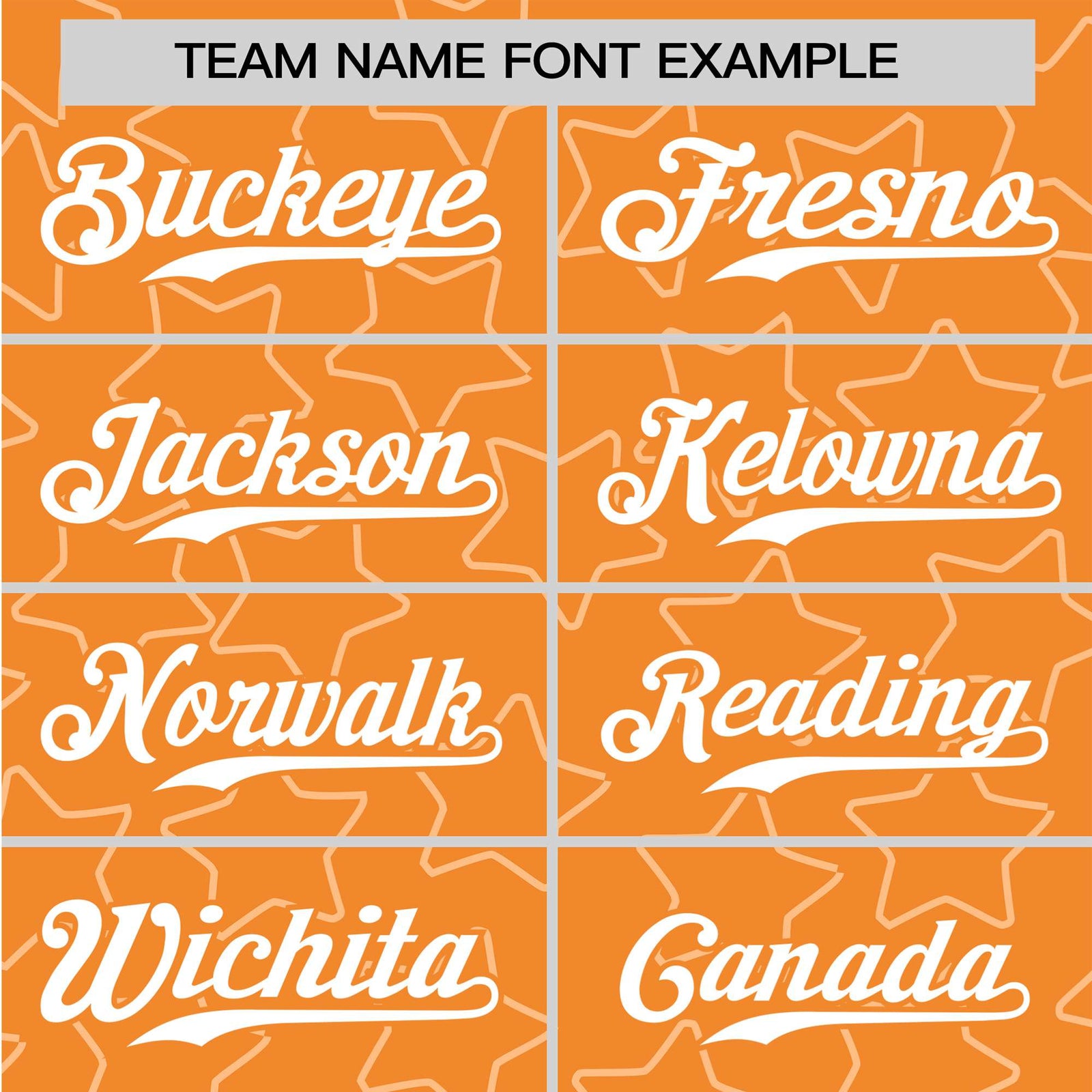 Custom Star Orange White Baseball Jersey Button Down Shirt Personalized for Adults/Youth