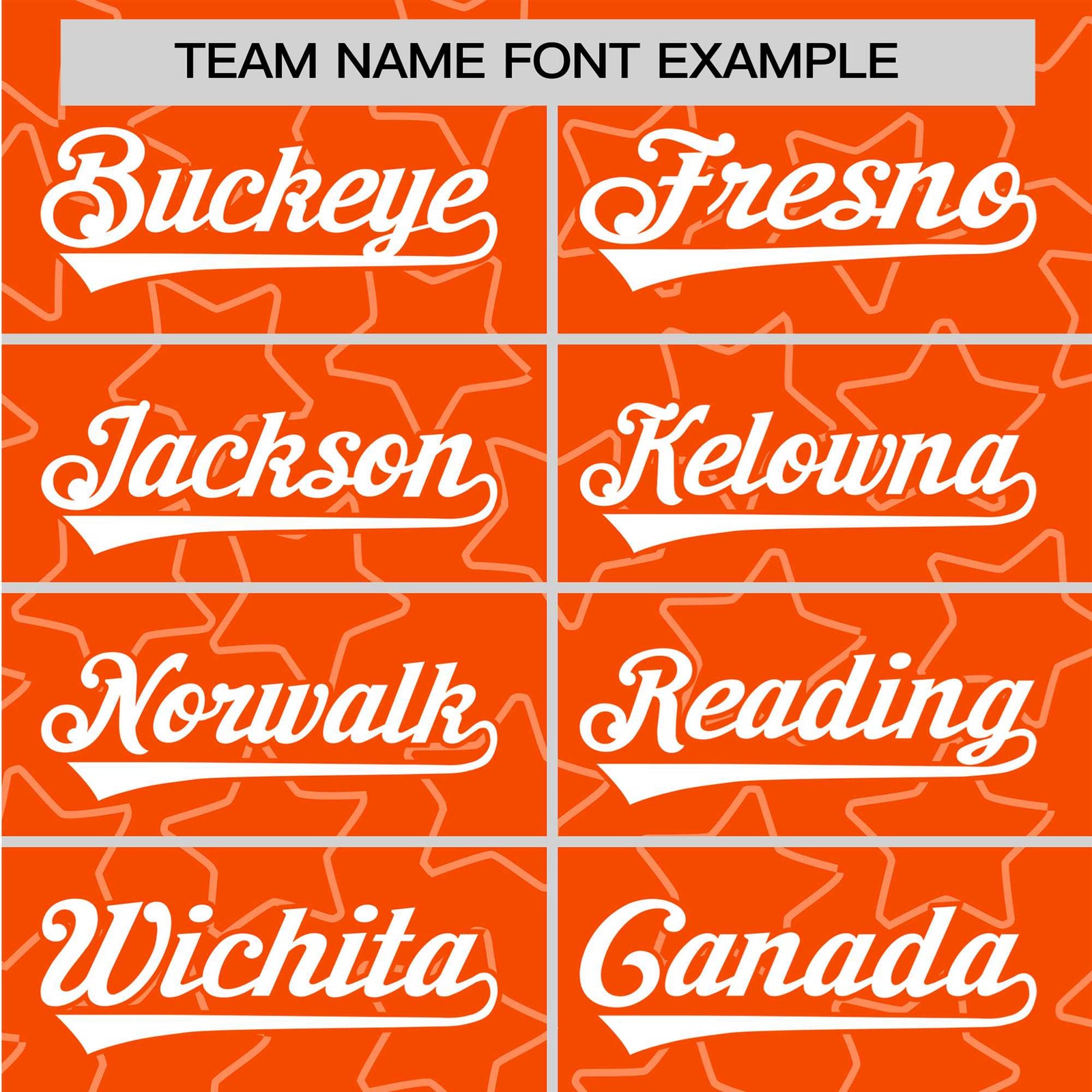 Custom Star Orange White Baseball Jersey Button Down Shirt Personalized for Adults/Youth