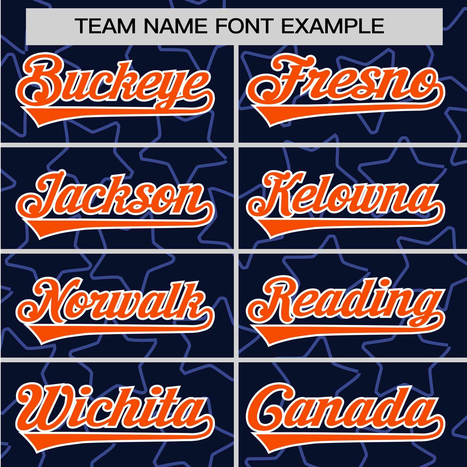 Custom Star Navy Blue Orange Baseball Jersey Button Down Shirt Personalized for Adults/Youth