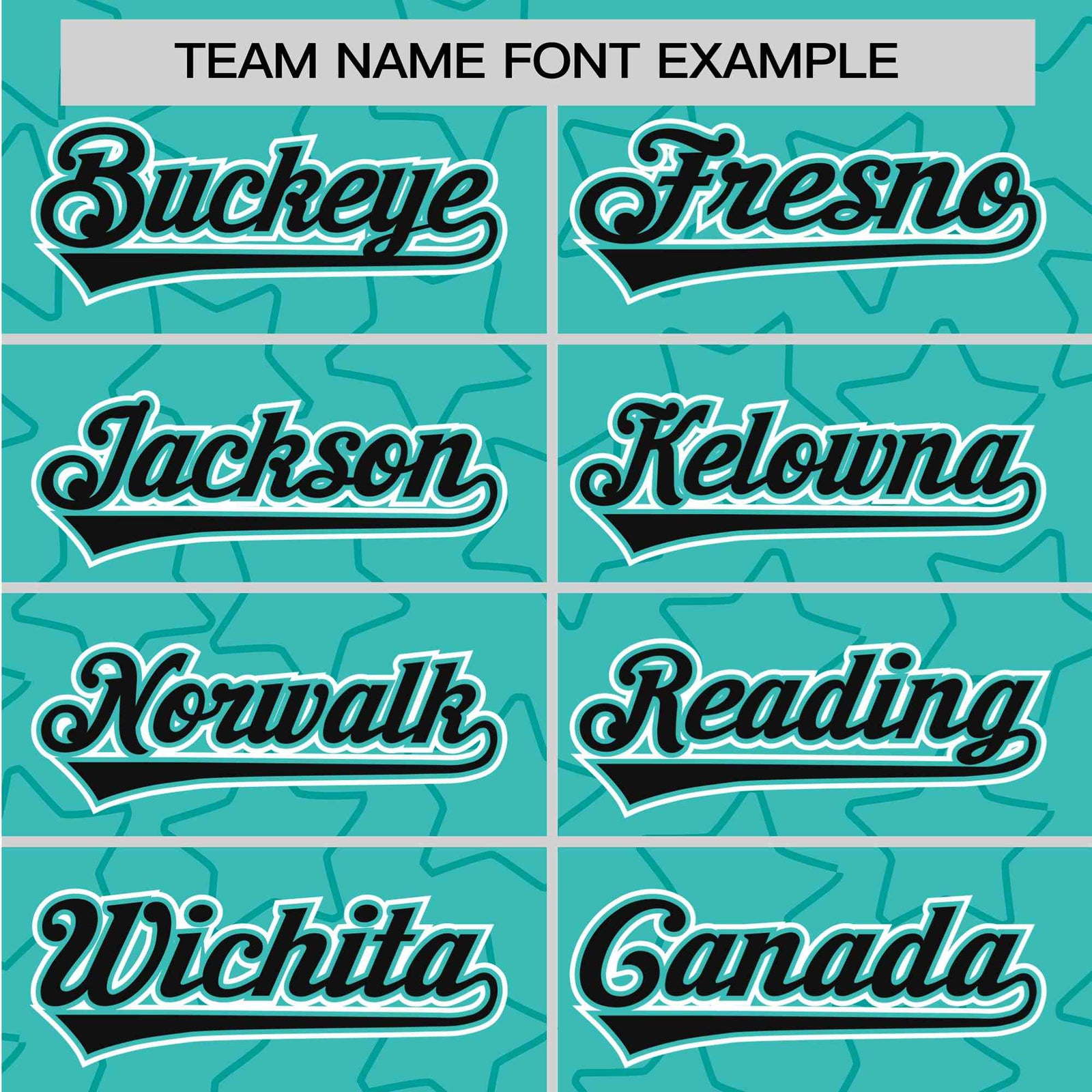 Custom Star Turquoise Black Baseball Jersey Button Down Shirt Personalized for Adults/Youth