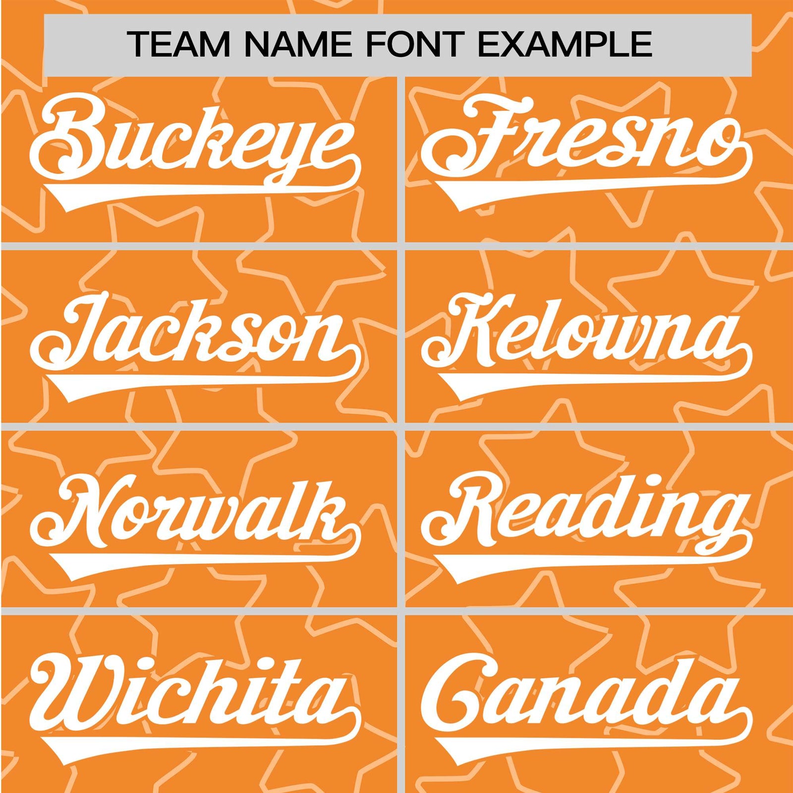 Custom Star Orange White Baseball Jersey Button Down Shirt Personalized for Adults/Youth