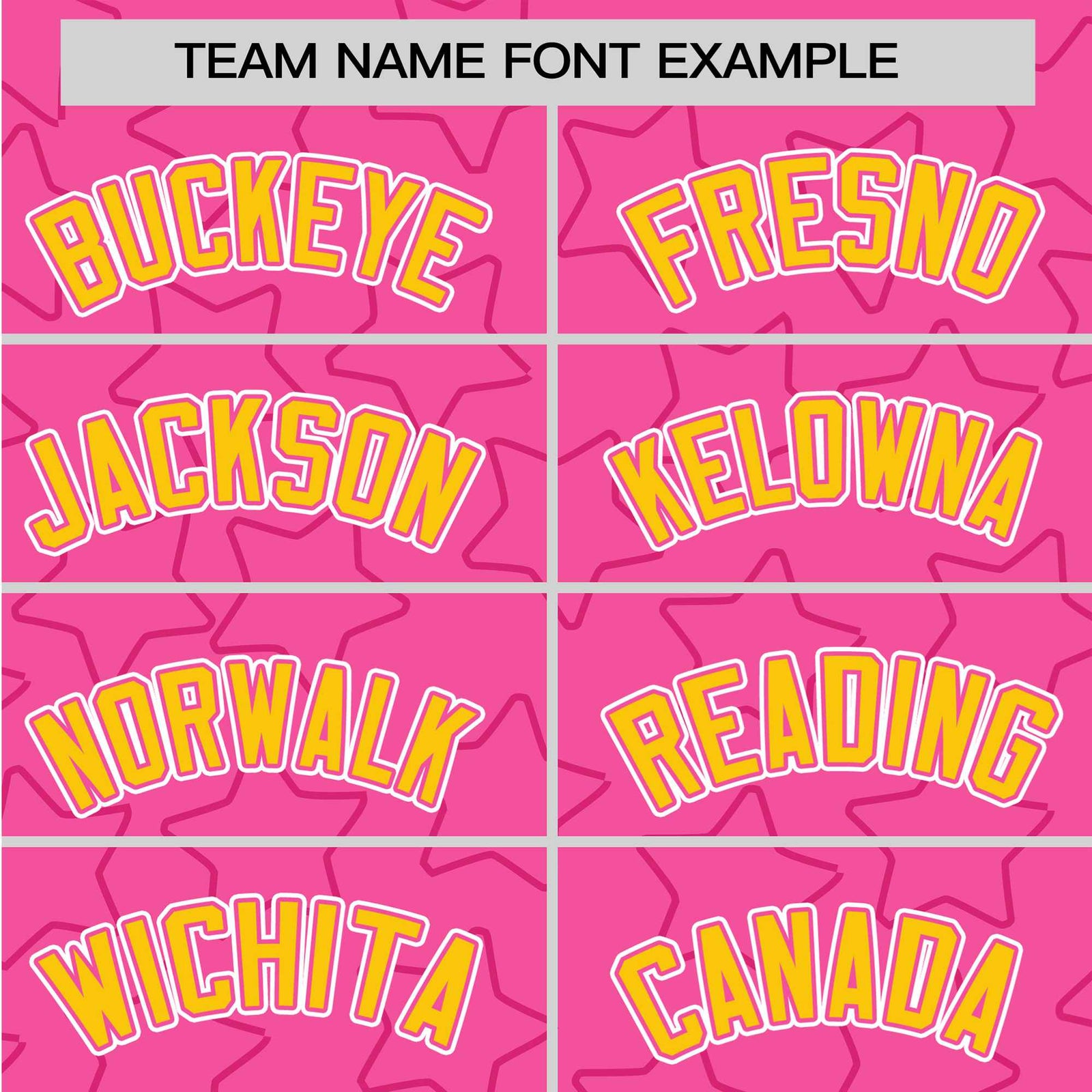 Custom Star Pink Yellow Baseball Jersey Button Down Shirt Personalized for Adults/Youth