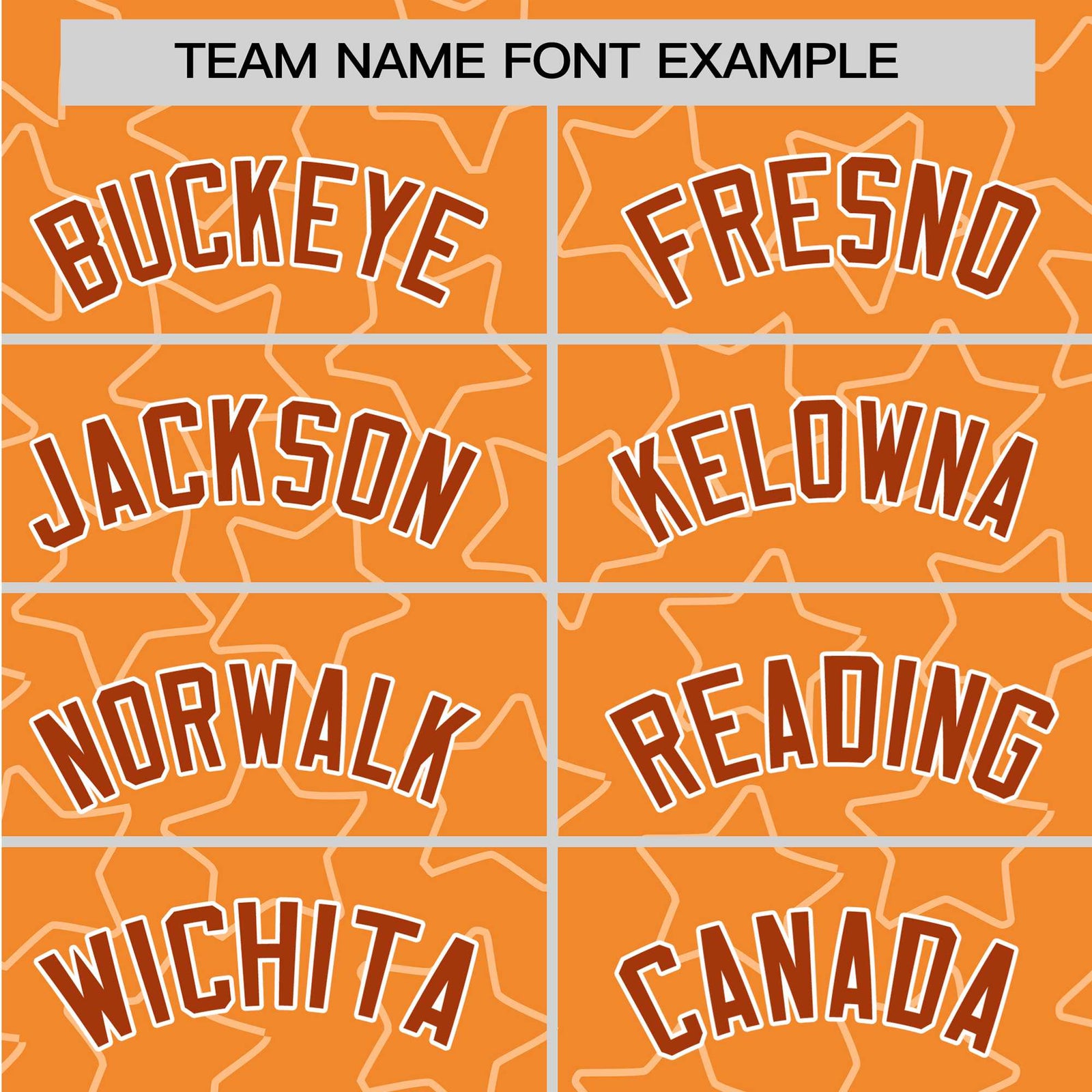 Custom Star Orange Red Baseball Jersey Button Down Shirt Personalized for Adults/Youth