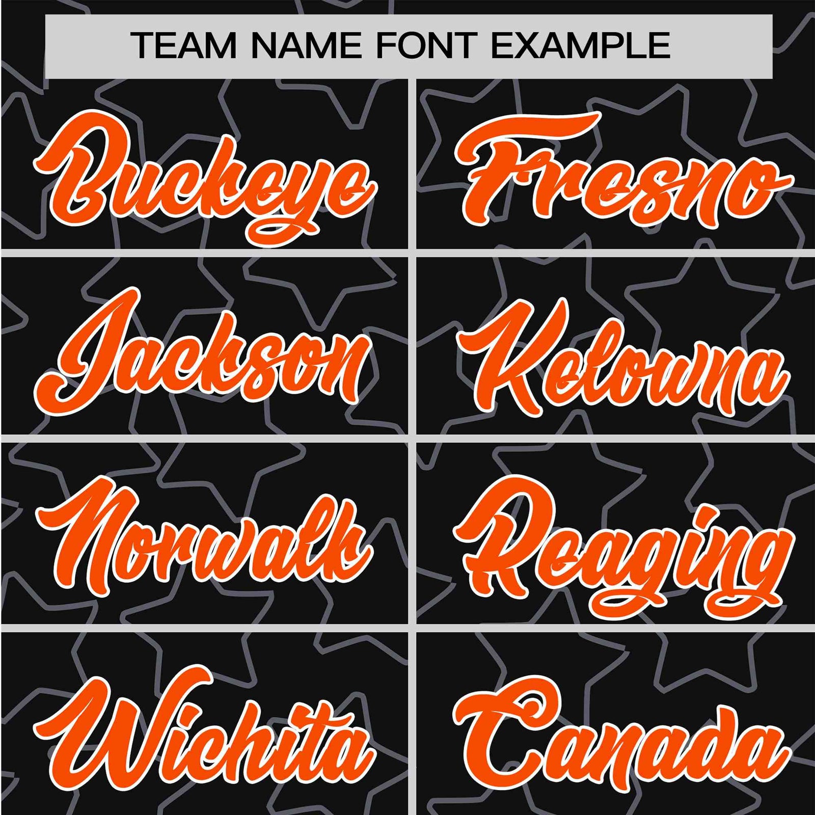 Custom Star Black Orange Baseball Jersey Button Down Shirt Personalized for Adults/Youth