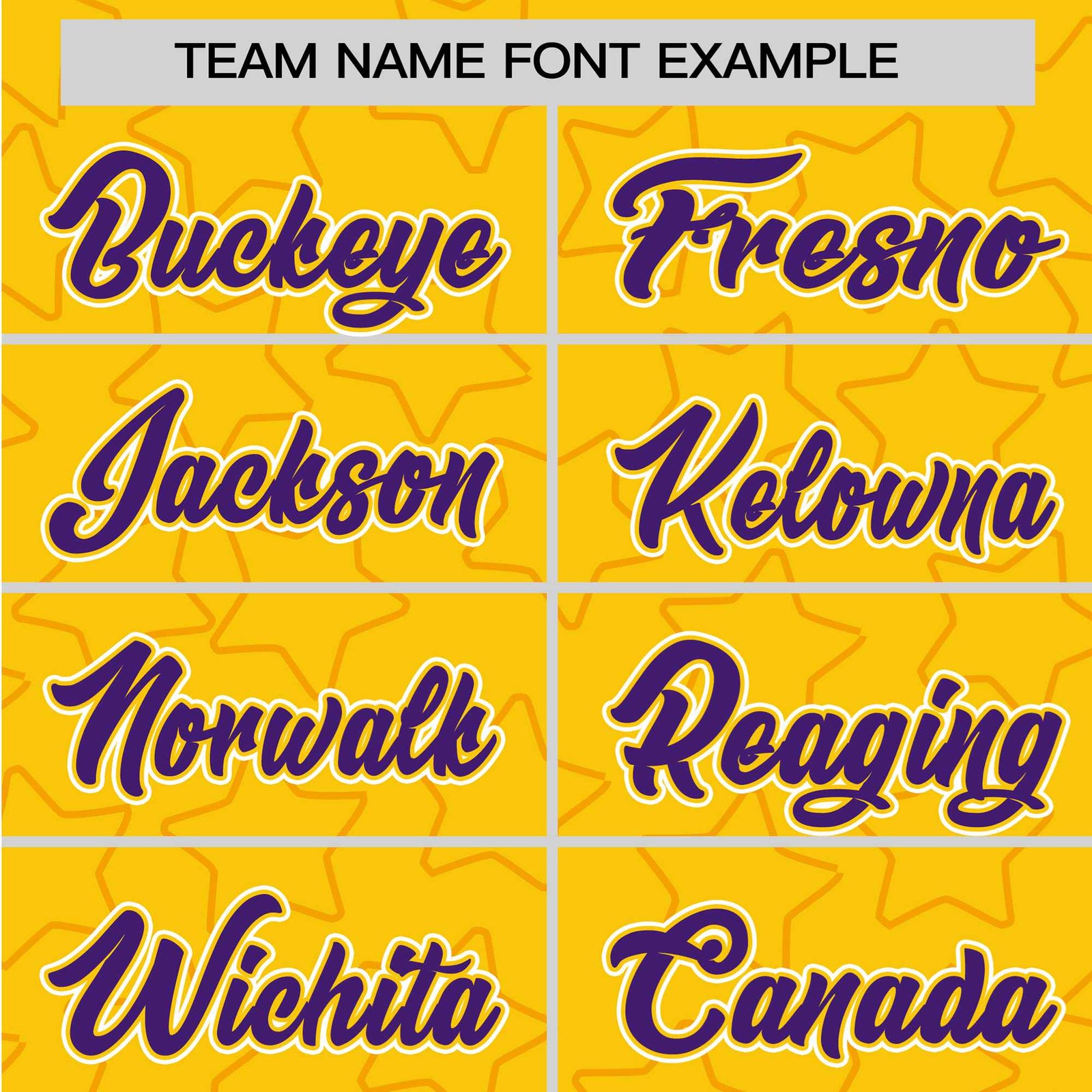 Custom Star Gold Purple Baseball Jersey Button Down Shirt Personalized for Adults/Youth