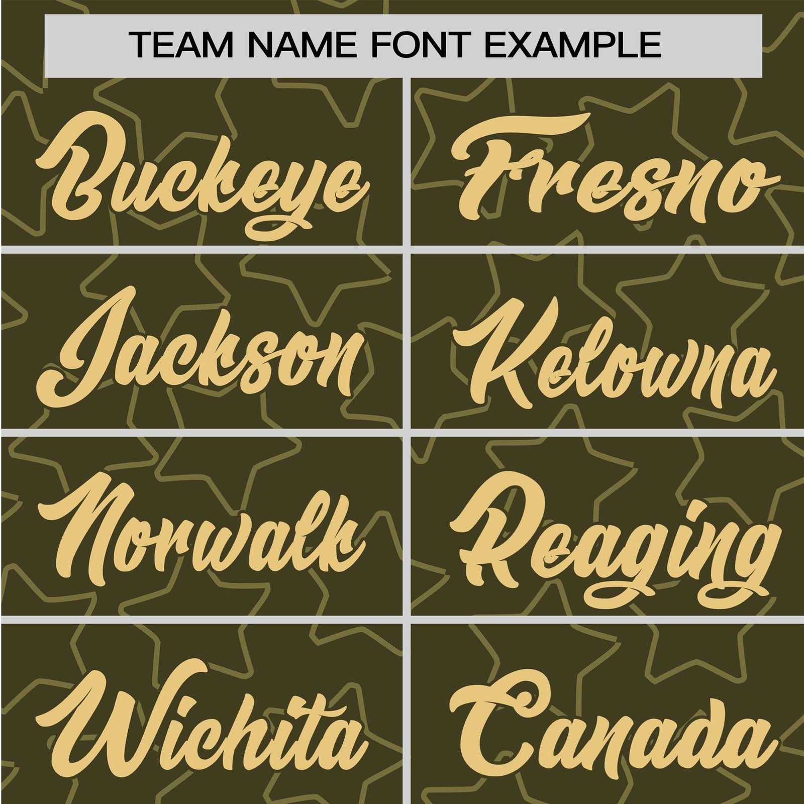 Custom Star Olive Green Gold Baseball Jersey Button Down Shirt Personalized for Adults/Youth