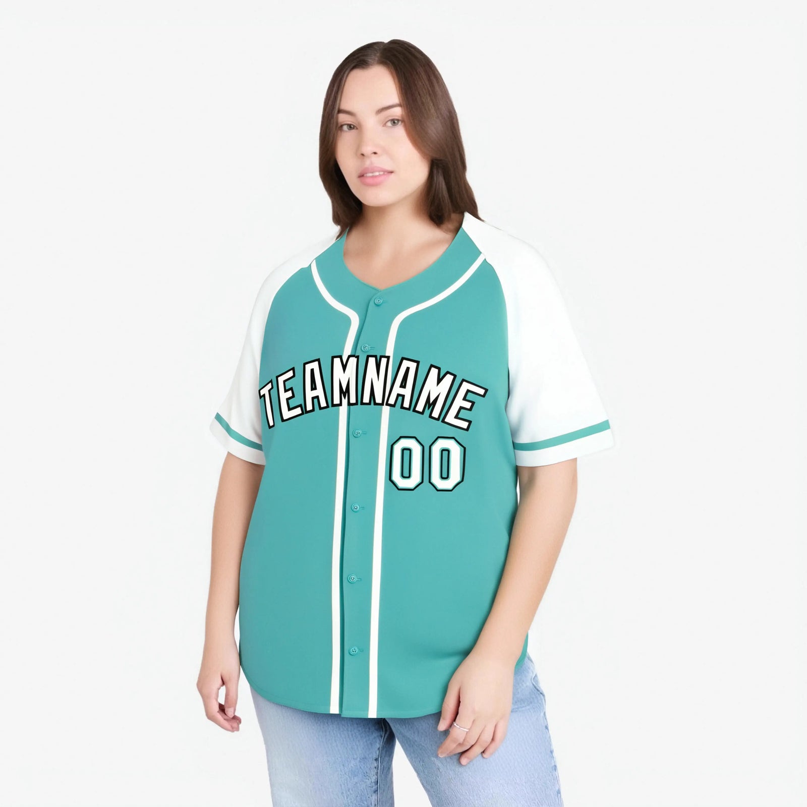 Custom Bright Green White Authentic Raglan Sleeves Baseball Jersey