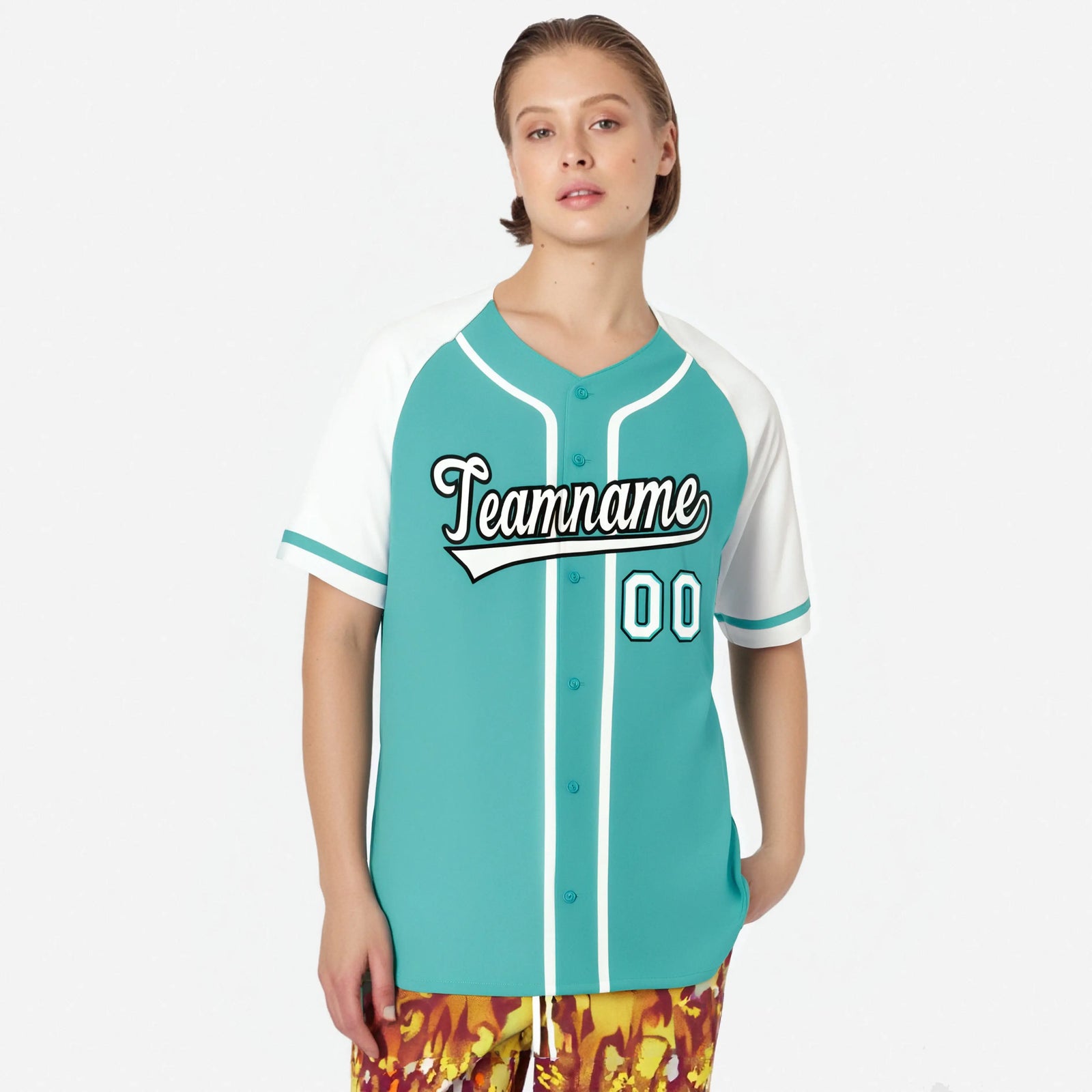 Custom Bright Green White Authentic Raglan Sleeves Baseball Jersey