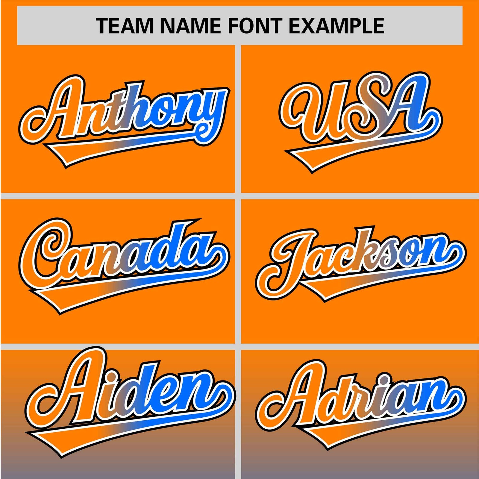 Custom Orange Sky Blue Black Authentic Fade Fashion Baseball Jersey