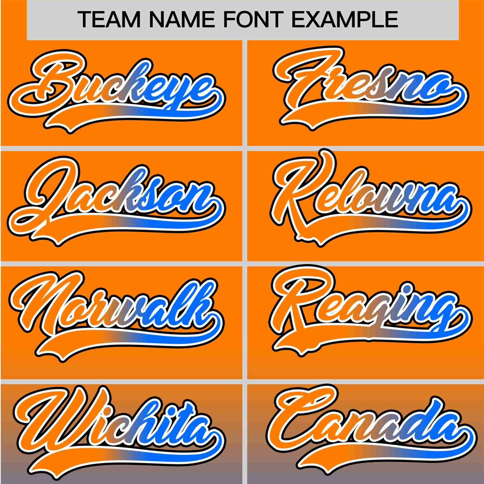 Custom Orange Sky Blue Black Authentic Fade Fashion Baseball Jersey