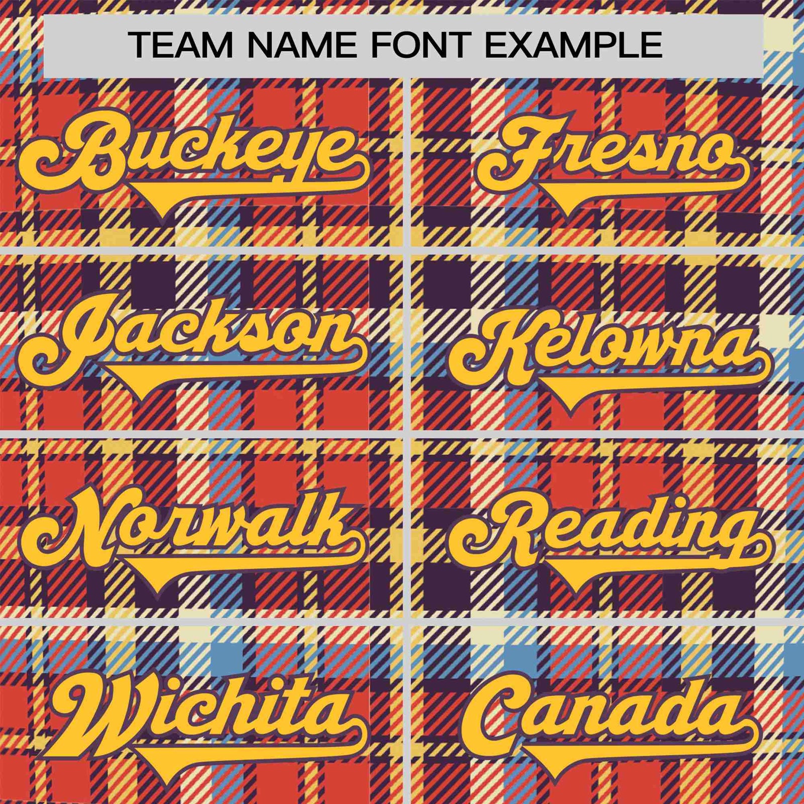 Custom Orange Yellow-Blue Personalized Plaid Design Authentic Baseball Jersey