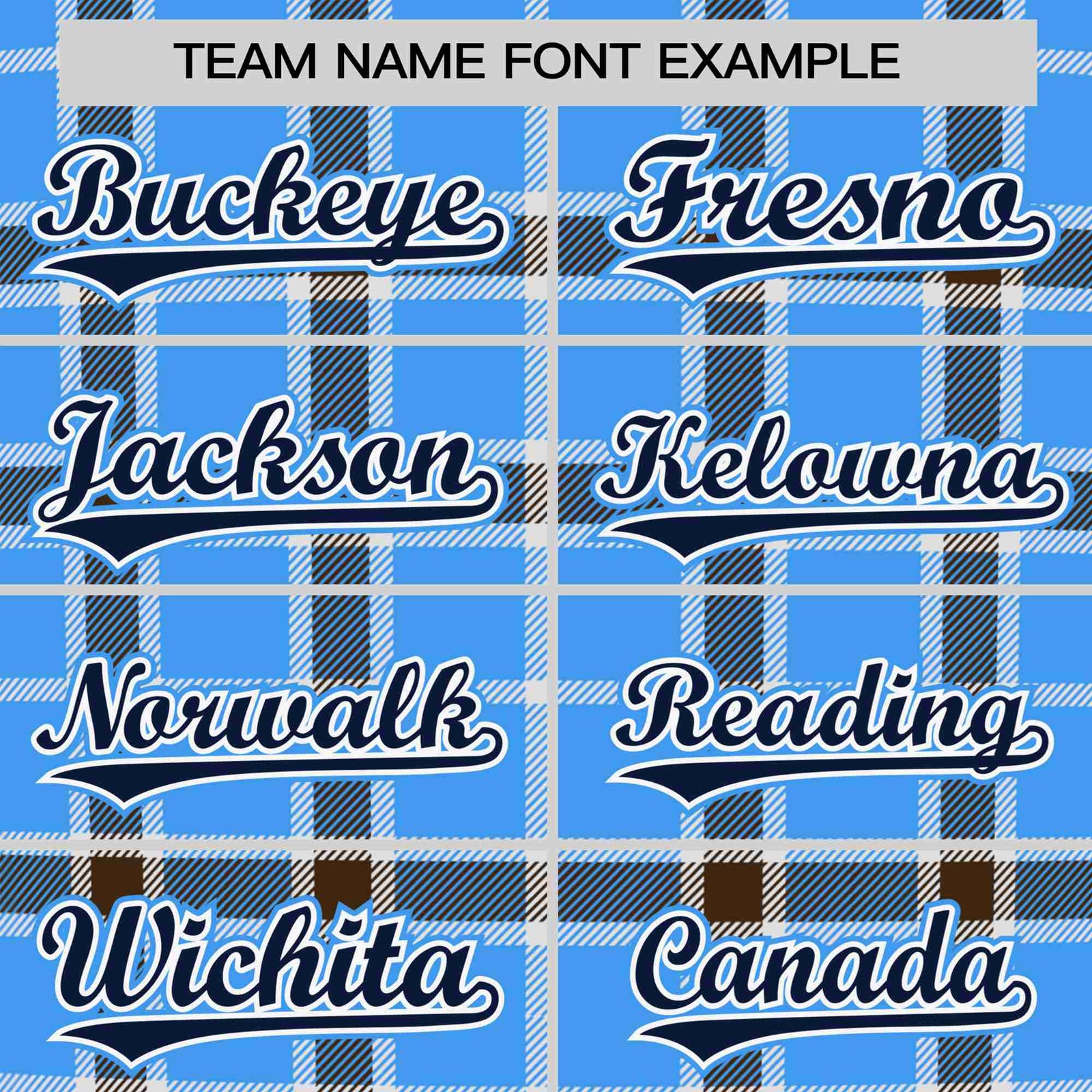 Custom Powder Blue Navy Personalized Plaid Design Authentic Baseball Jersey