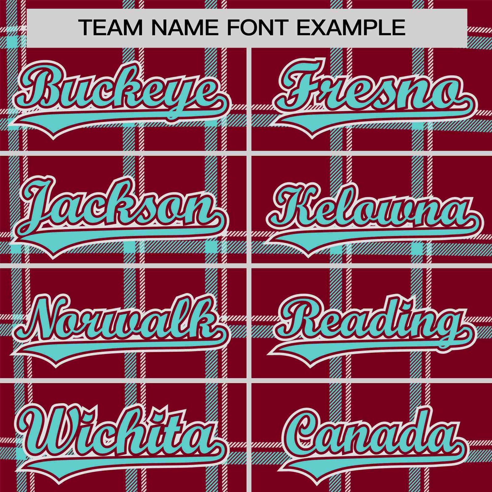 Custom Crimson Aqua Personalized Plaid Design Authentic Baseball Jersey
