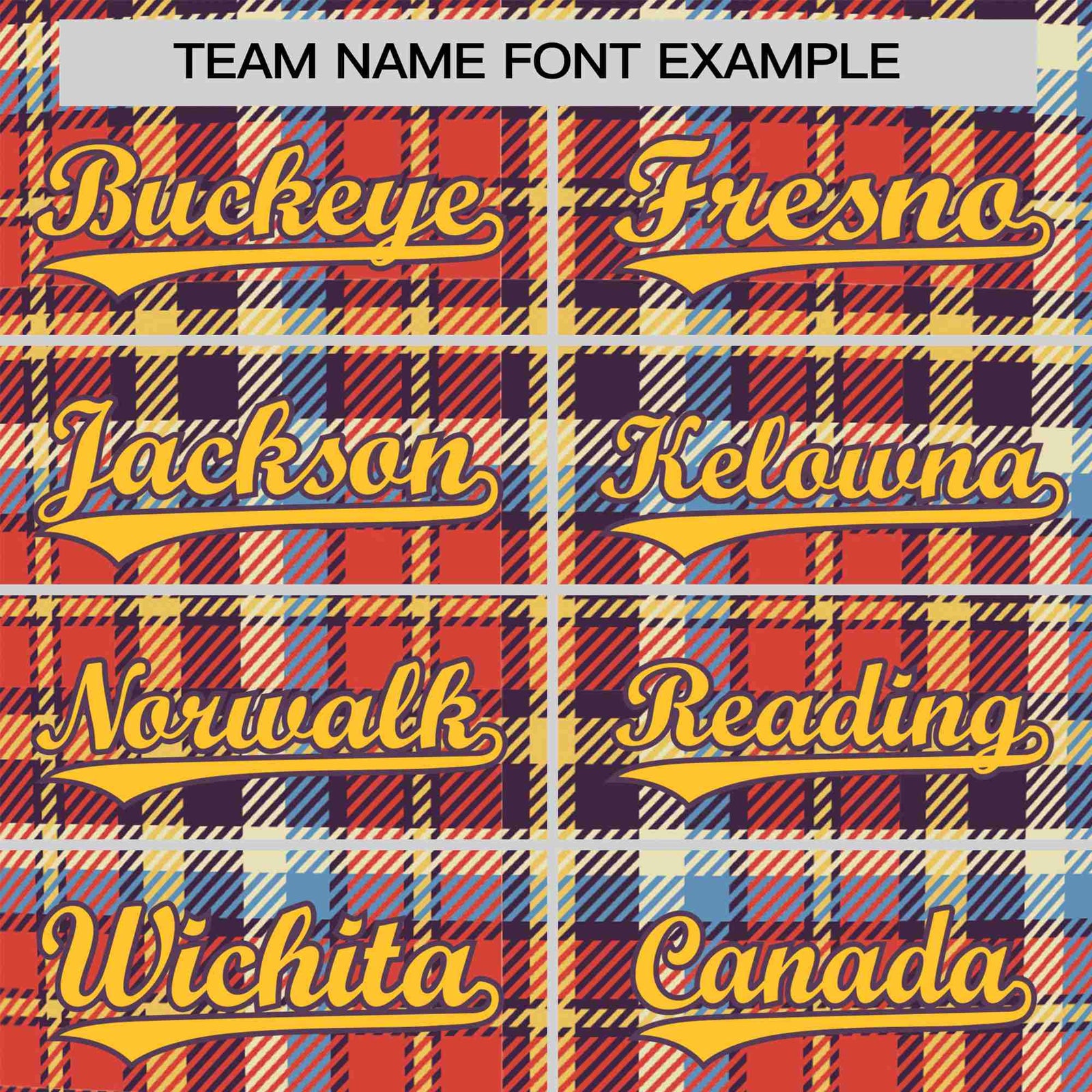 Custom Orange Yellow-Blue Personalized Plaid Design Authentic Baseball Jersey