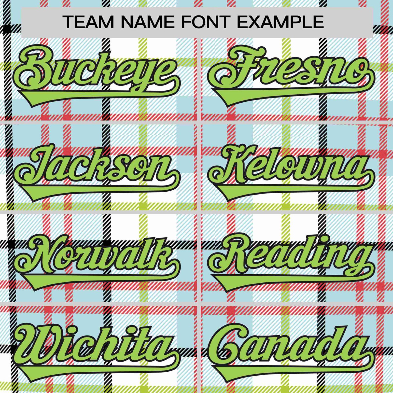 Custom White Neon Green-Red Personalized Plaid Design Authentic Baseball Jersey