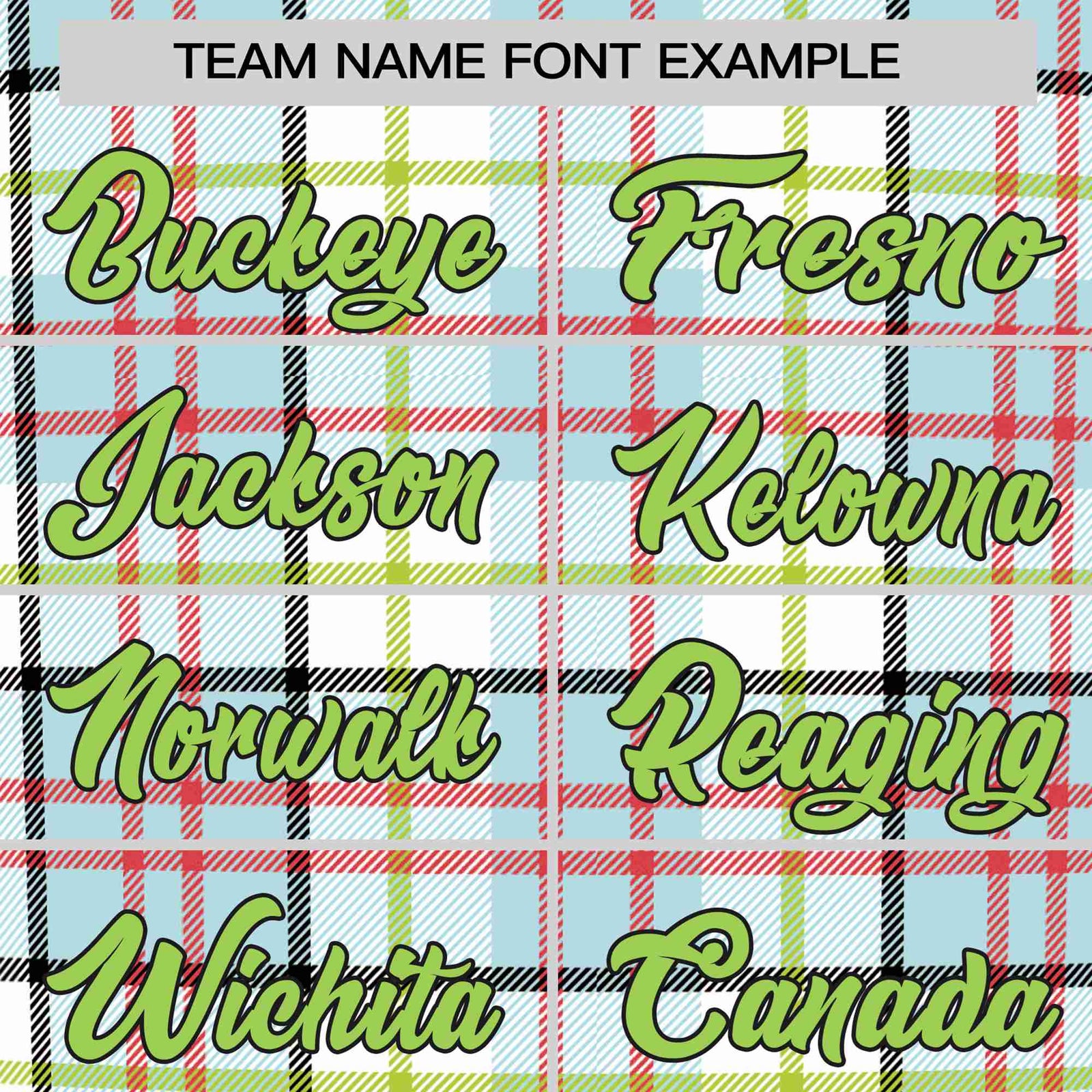 Custom White Neon Green-Red Personalized Plaid Design Authentic Baseball Jersey