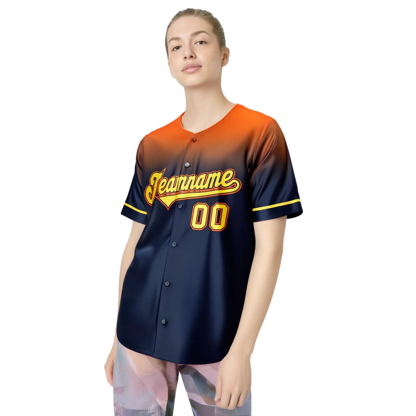 Custom Navy Munsell Gradient Fashion Design Authentic Baseball Jersey