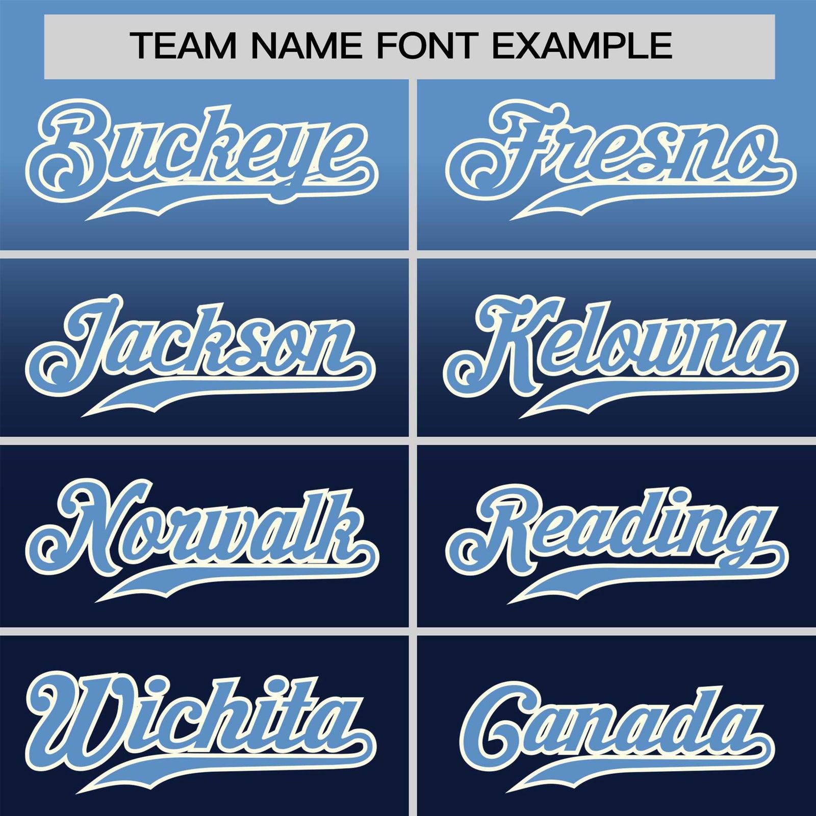 Custom Navy Powder Blue Gradient Fashion Design Authentic Baseball Jersey