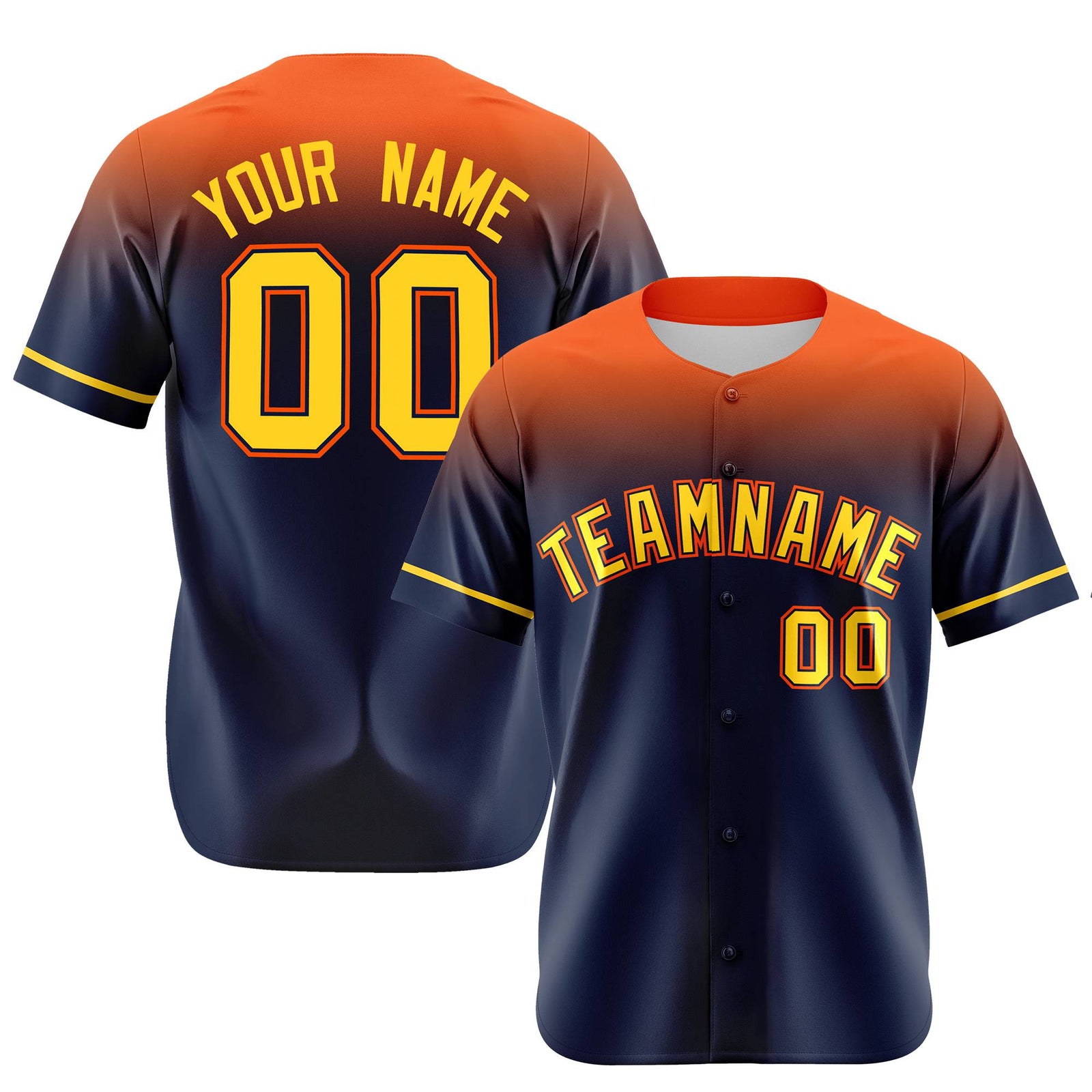 Custom Navy Munsell Gradient Fashion Design Authentic Baseball Jersey