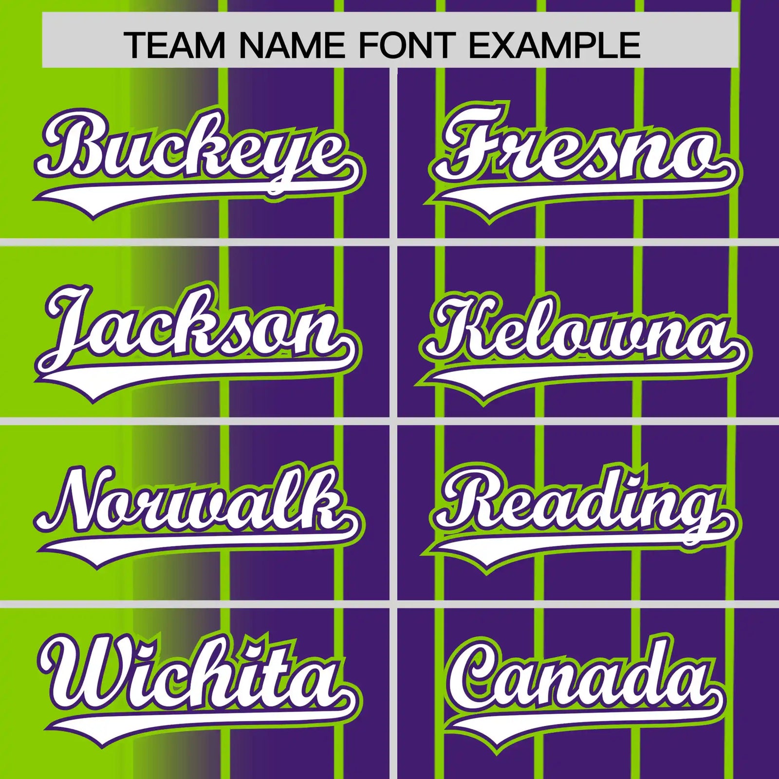 Custom Neon Green Purple Pinstripe White Authentic Baseball Jersey