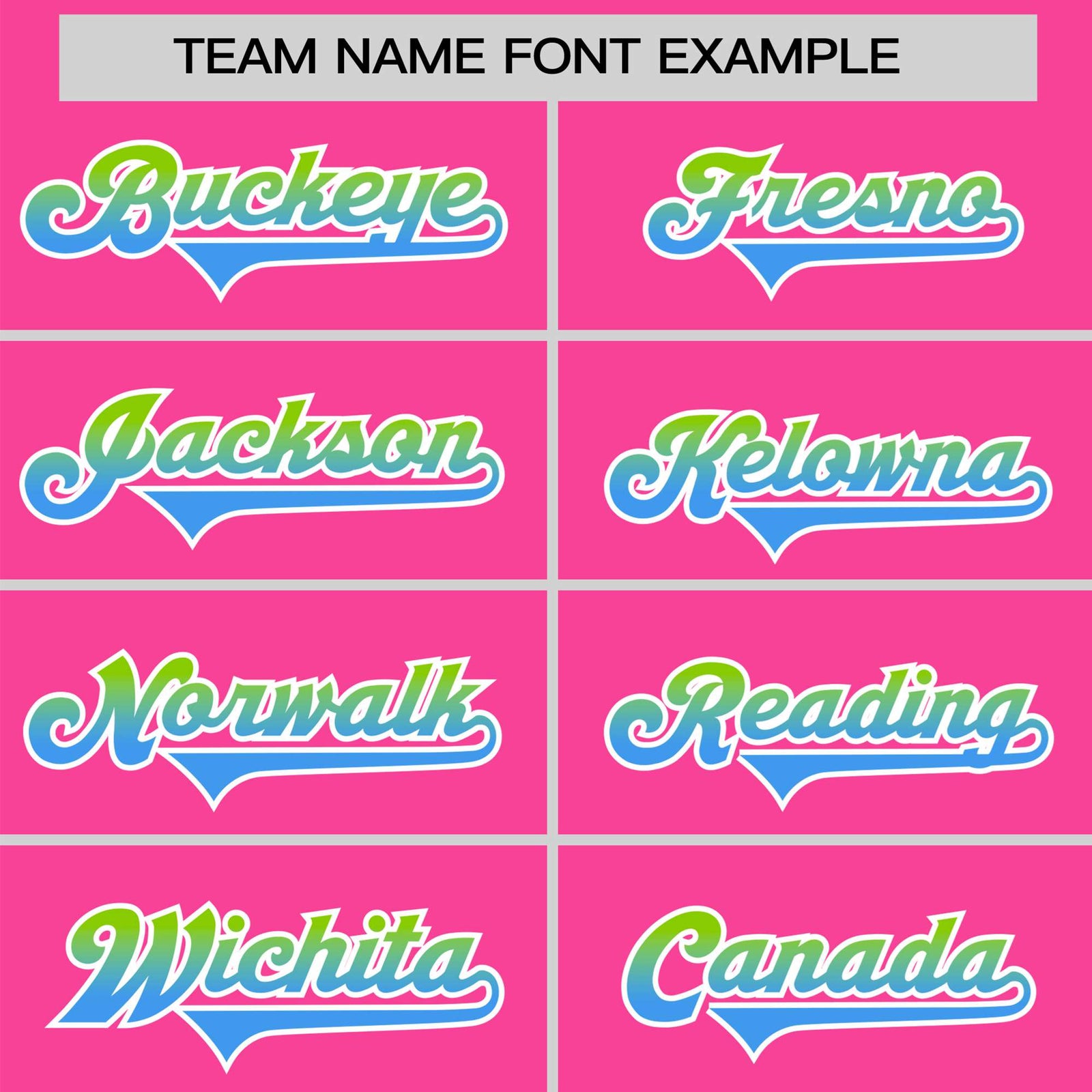 Custom Pink Neon Green-Powder Blue Gradient Fashion Authentic Baseball Jersey