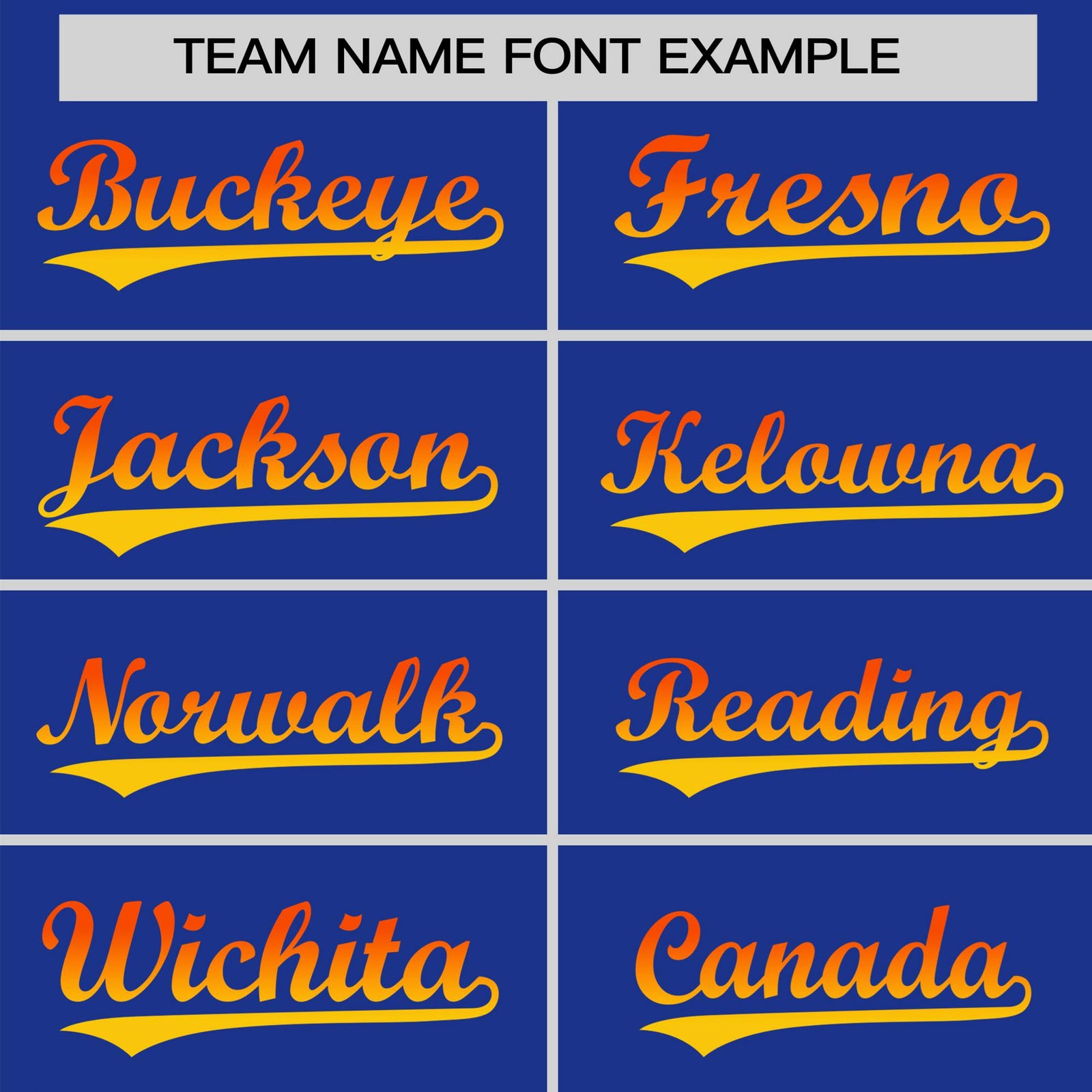 Custom Royal Blue Orange-Yellow Gradient Fashion Authentic Baseball Jersey