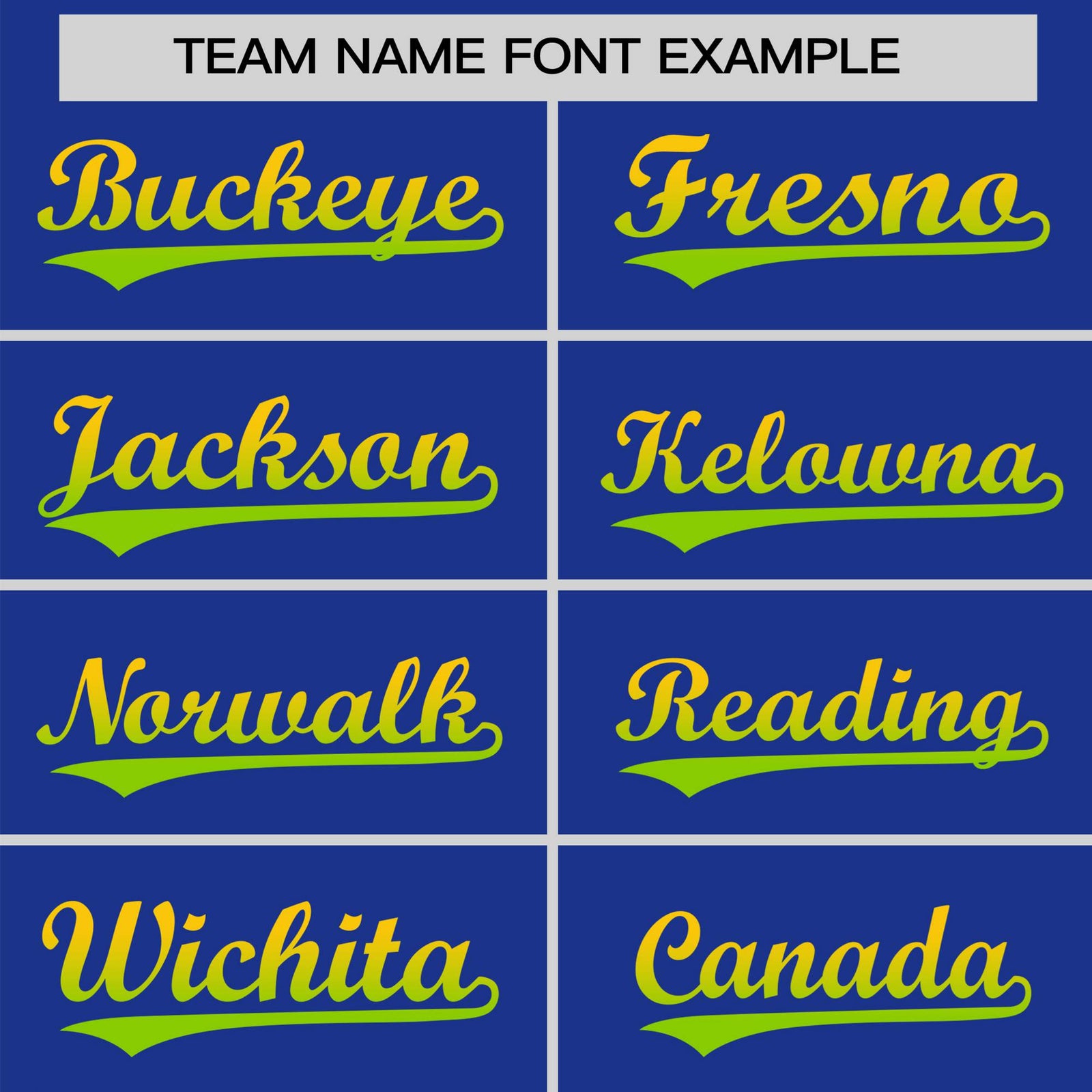 Custom Royal Blue Gold-Neon Green Gradient Fashion Authentic Baseball Jersey