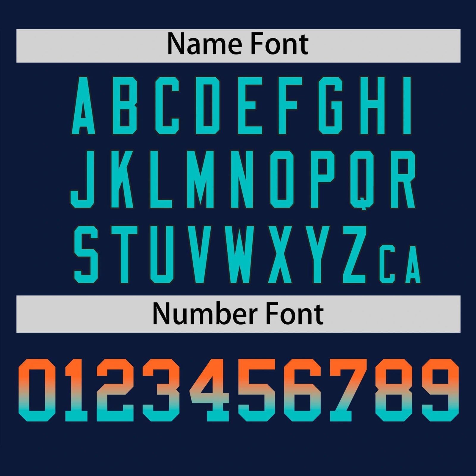 Custom Navy Orange-Aqua Gradient Fashion Authentic Baseball Jersey