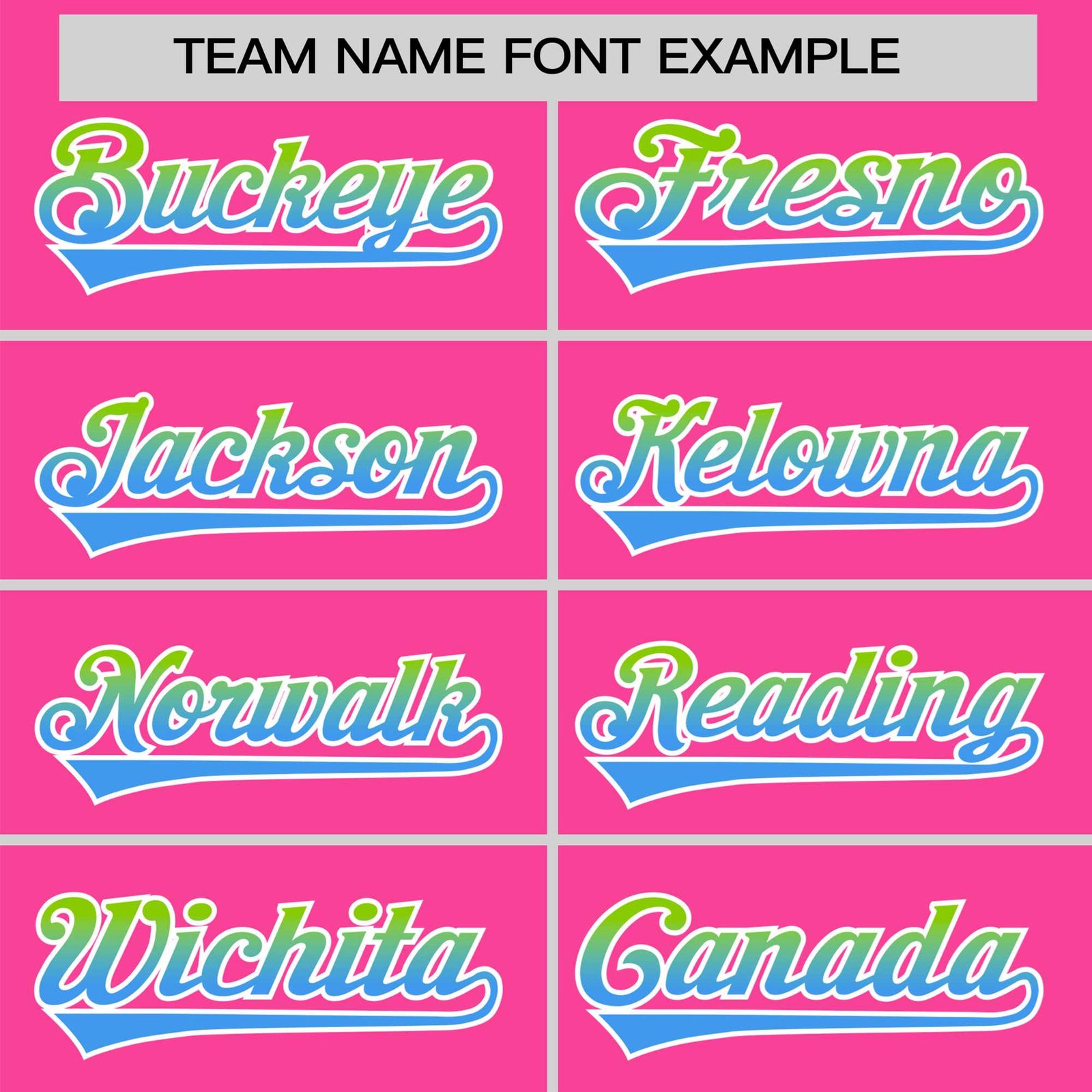 Custom Pink Neon Green-Powder Blue Gradient Fashion Authentic Baseball Jersey