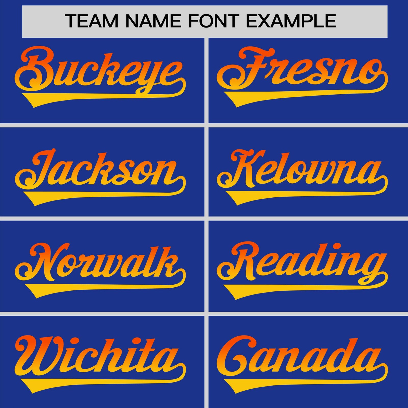 Custom Royal Blue Orange-Yellow Gradient Fashion Authentic Baseball Jersey