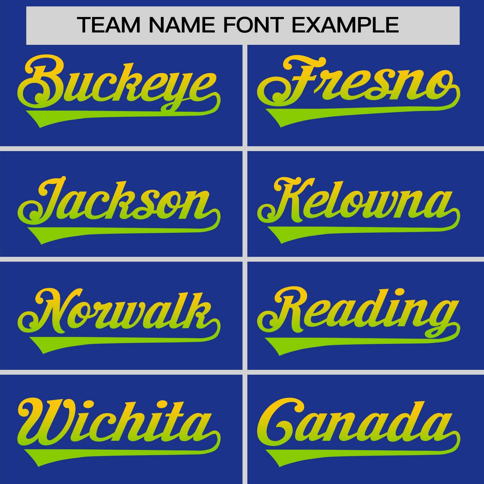 Custom Royal Blue Gold-Neon Green Gradient Fashion Authentic Baseball Jersey