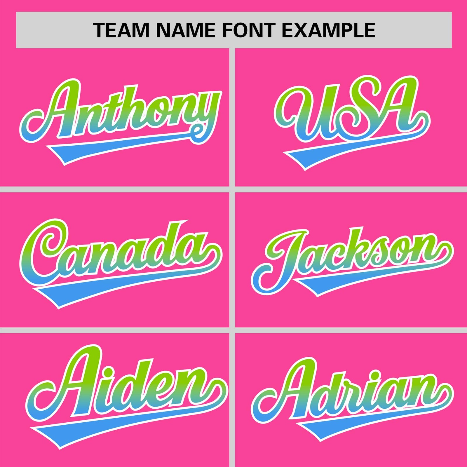 Custom Pink Neon Green-Powder Blue Gradient Fashion Authentic Baseball Jersey