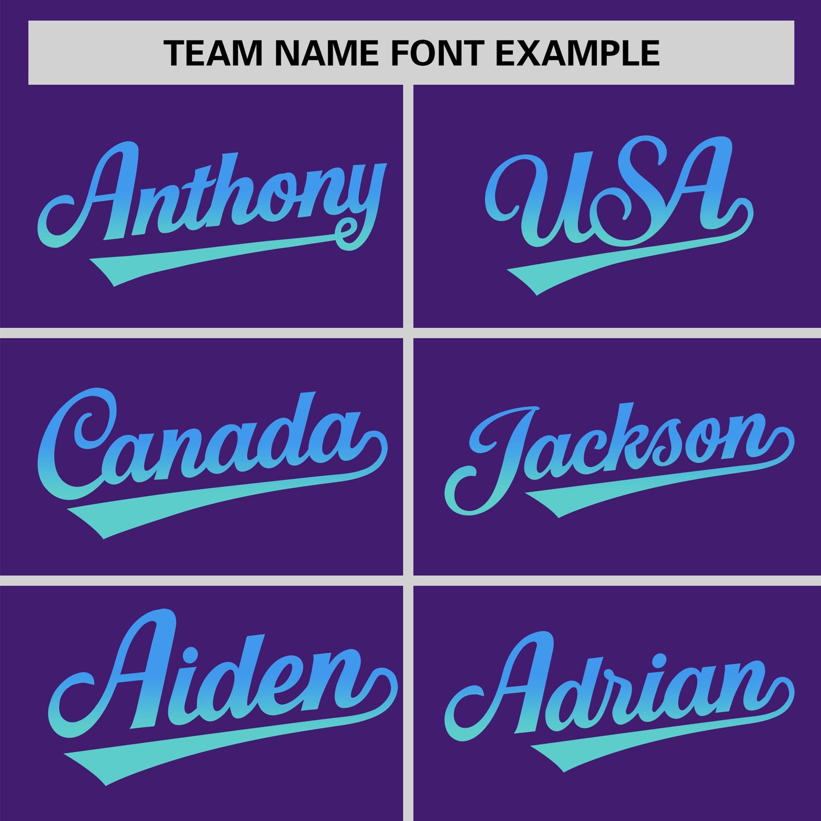 Custom Purple Powder Blue-Aqua Gradient Fashion Authentic Baseball Jersey