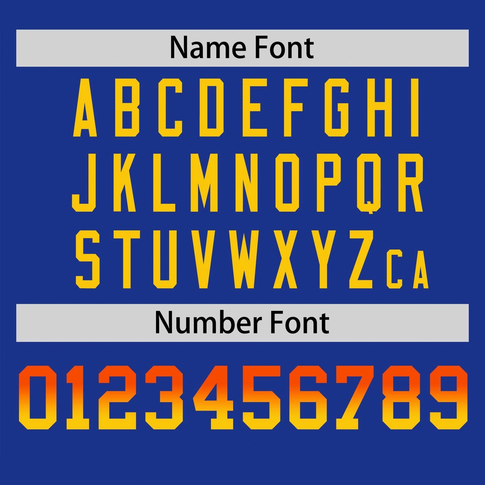 Custom Royal Blue Orange-Yellow Gradient Fashion Authentic Baseball Jersey