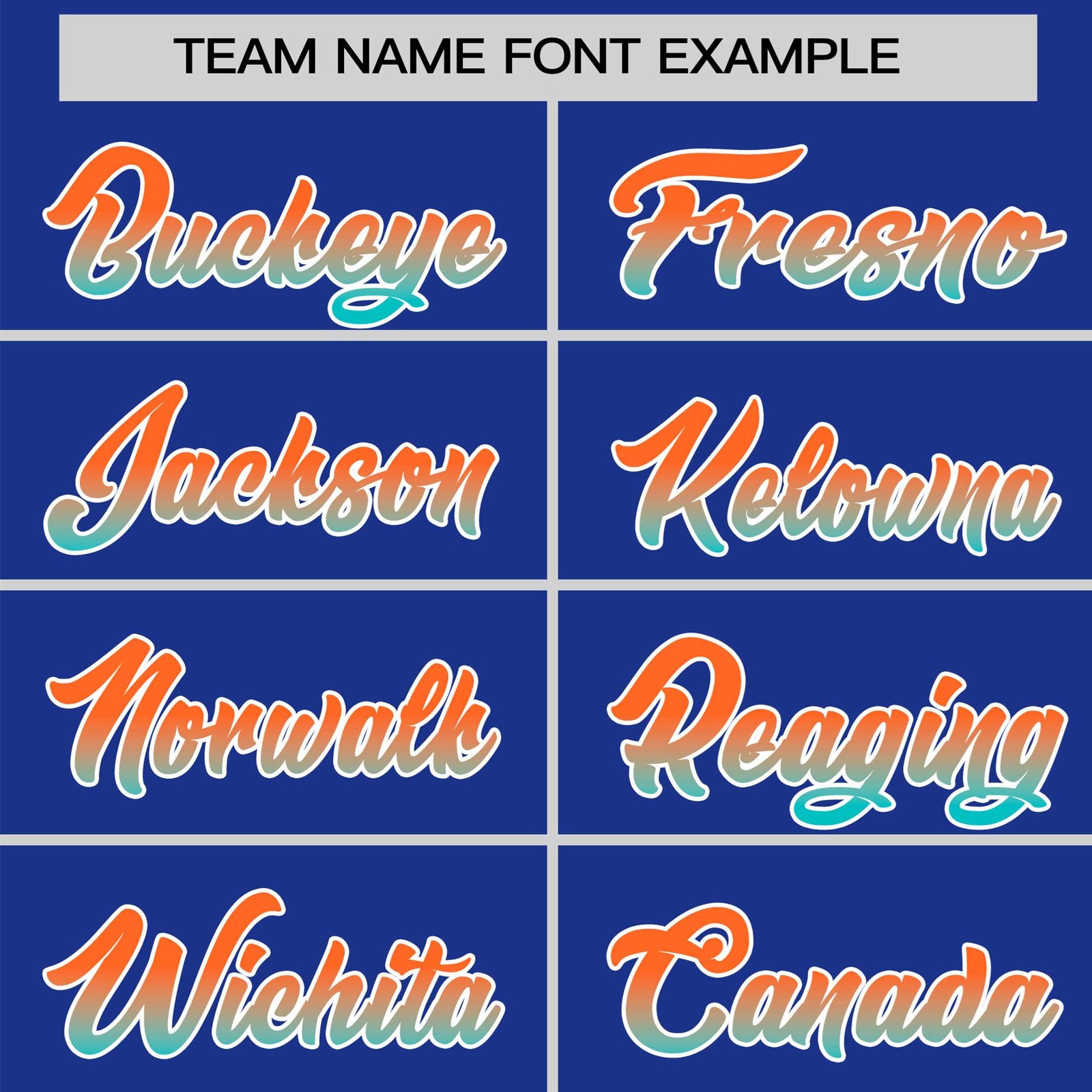 Custom Royal Blue Orange-Aqua Gradient Fashion Authentic Baseball Jersey