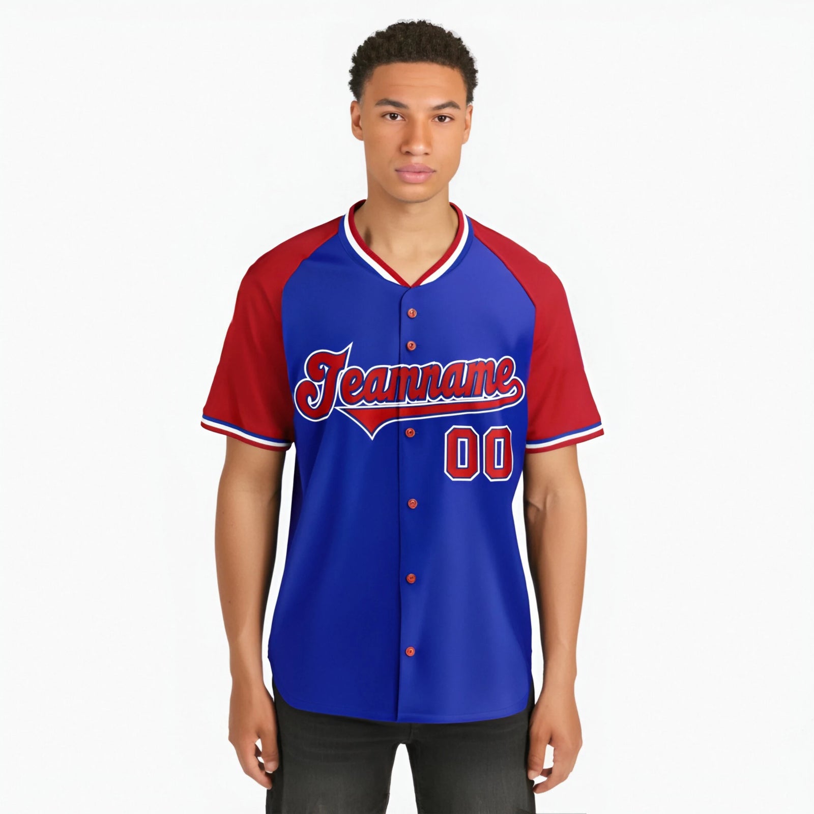 Custom Purple Burgundy White Authentic Colored Buttons Baseball Jersey