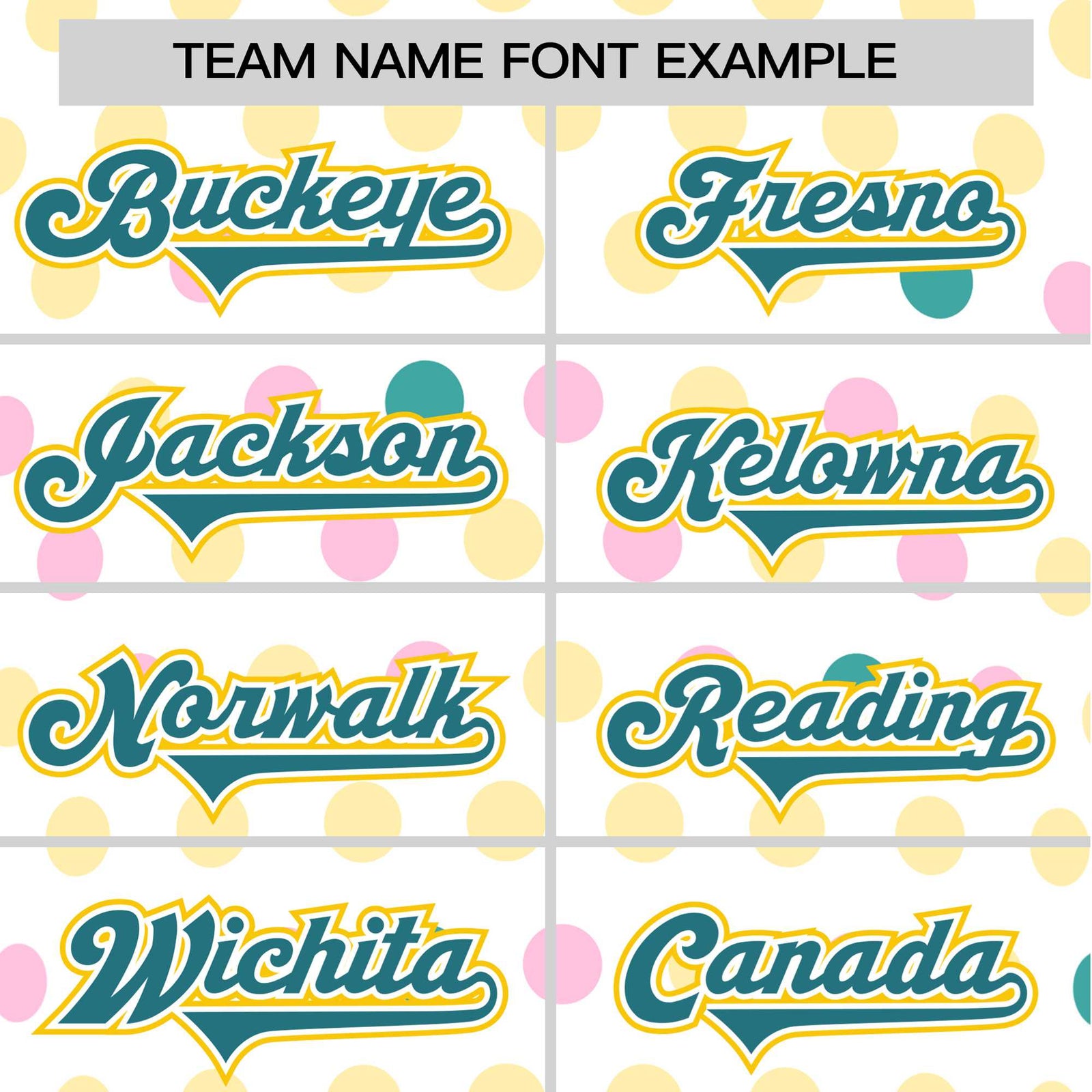 Custom White Aqua Gold Authentic Polka Dot Fashion Baseball Jersey